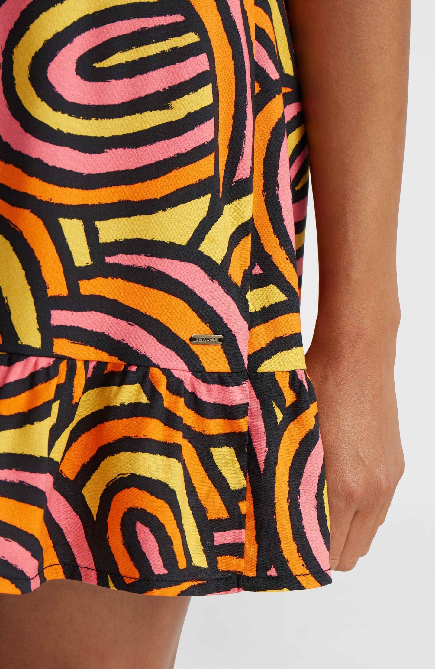 Malu Beach Dress - Orange Rainbow Stripe