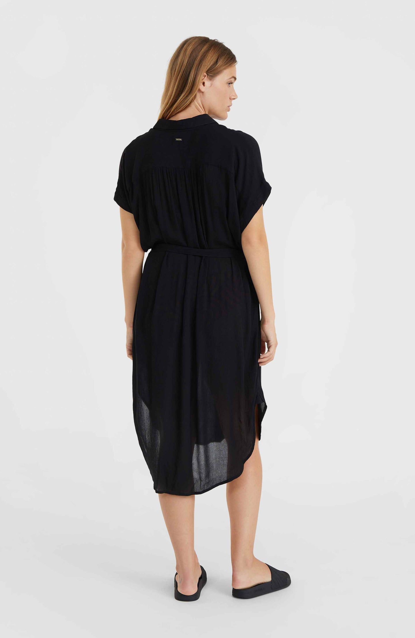 Cali Beach Shirt Dress - Black Out