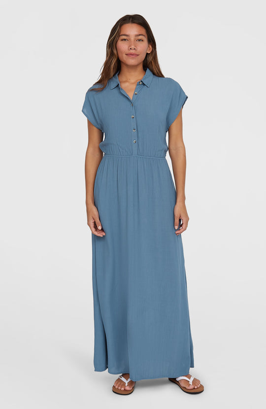 Lori Maxi Shirt Dress - Copen Blue