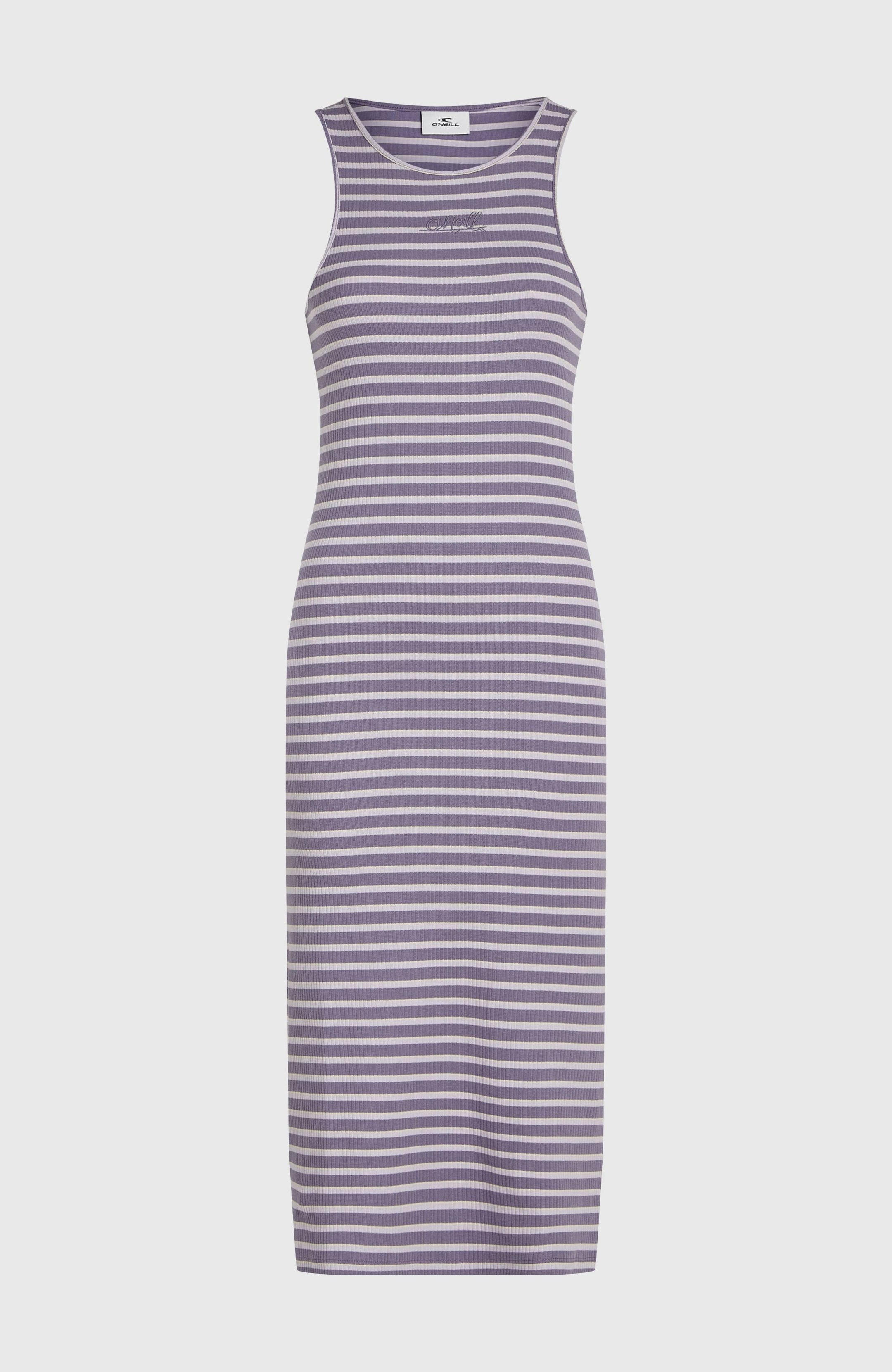 O'Neill Jess Midi Rib Dress - Purple Yarn Dye Stripe