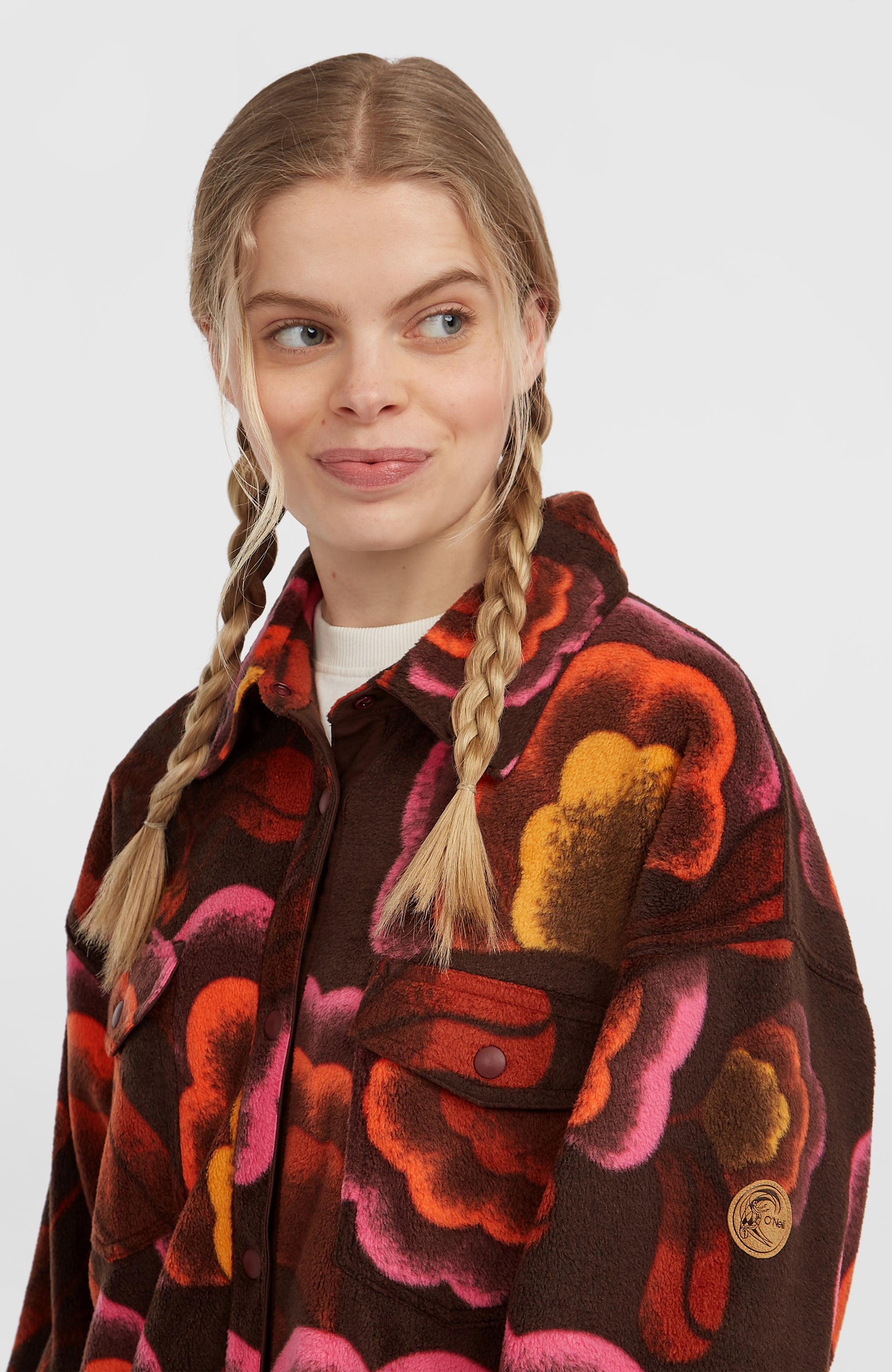 O'Riginals Superfleece Shirt - Brown Originals Flower