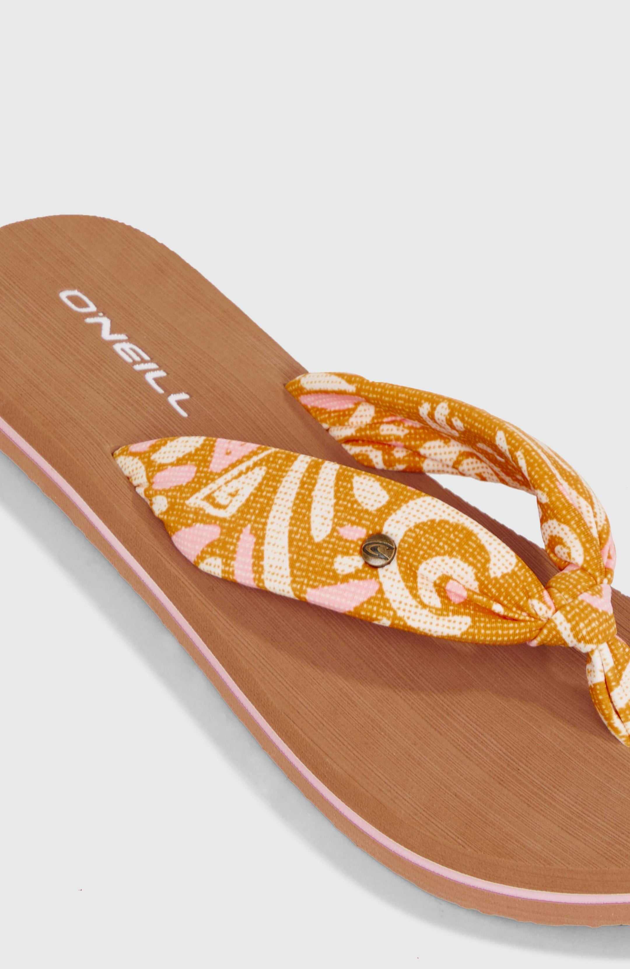 Ditsy Sun Sandals - Orange Abstract Wave