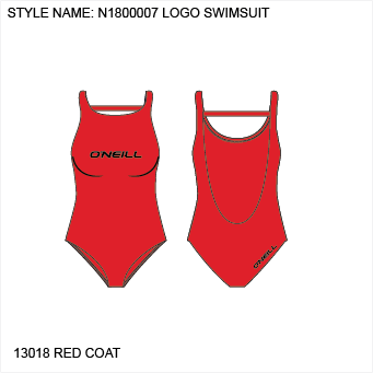Essentials O'Neill Logo Swimsuit - Red Coat