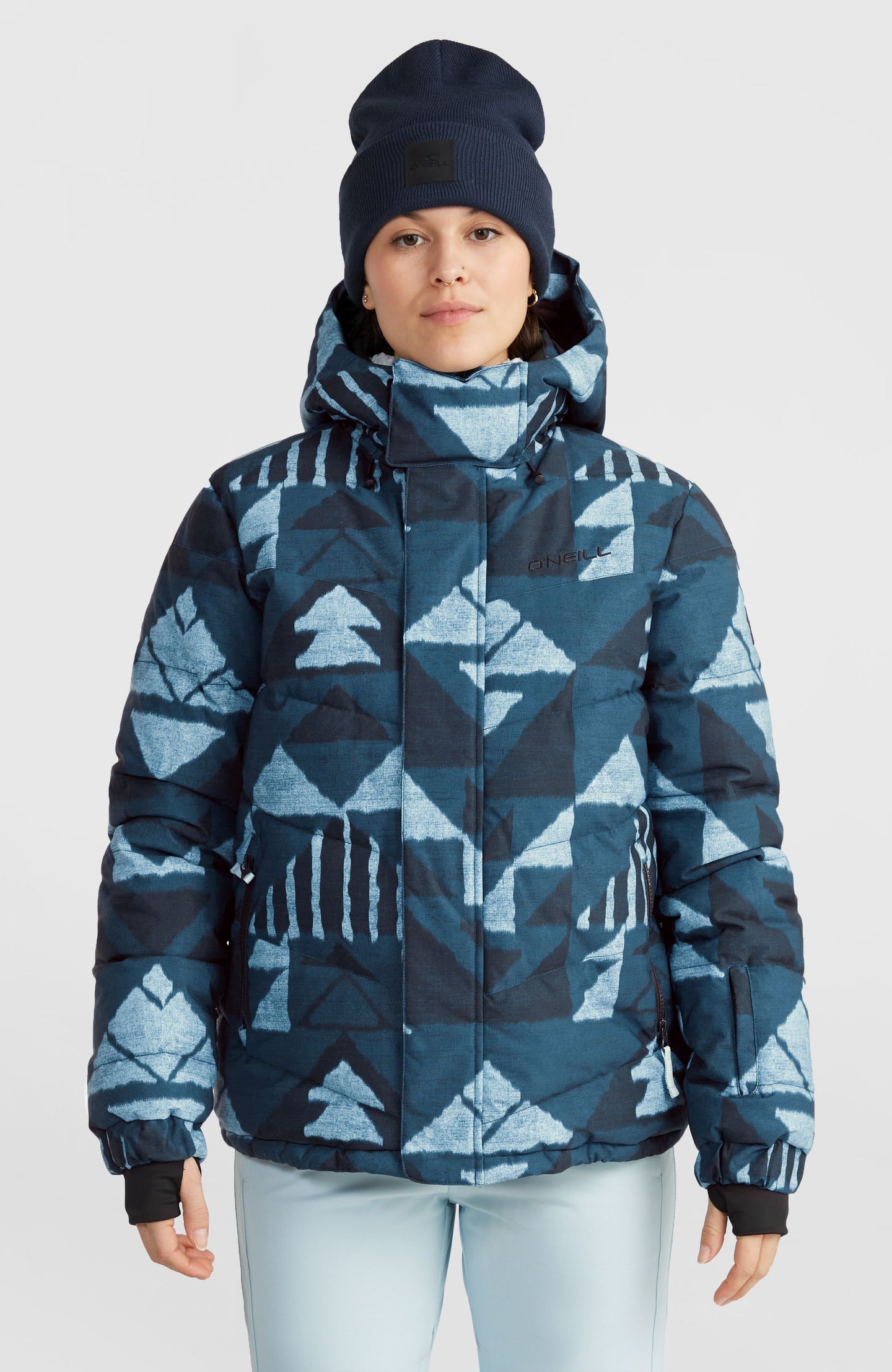 Z.E.N. Puffer Hybrid Jacket - Blue Triangle Ikat