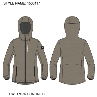 Stuvite Snow Jacket (Melange) - Concrete