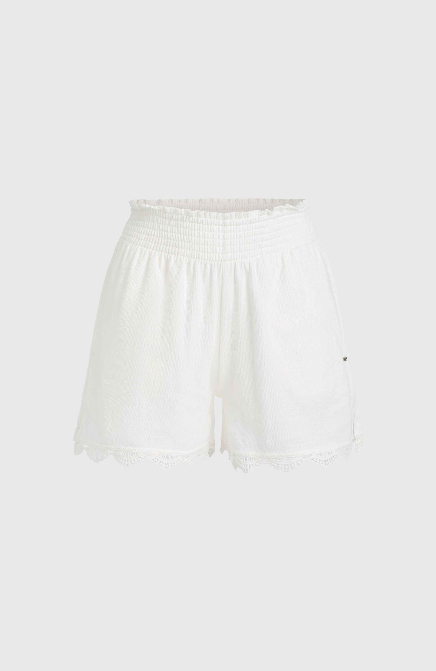 Essentials Ava Smocked Shorts - Snow White