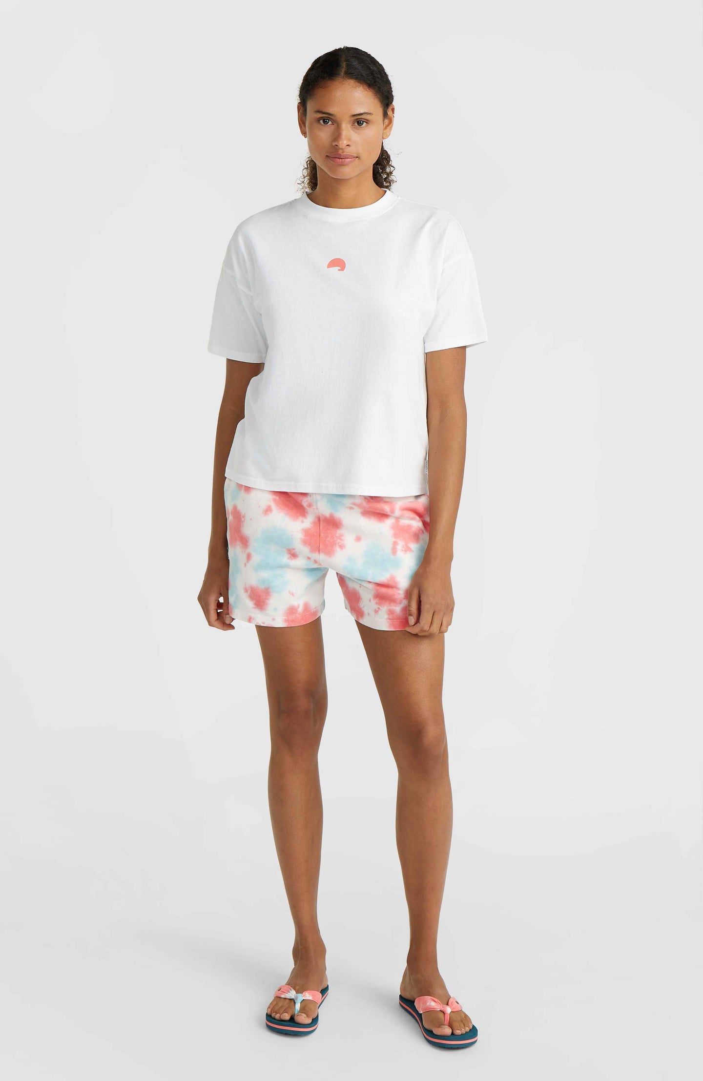 Wow Sweat Shorts - Pink Ice Cube Tie Dye