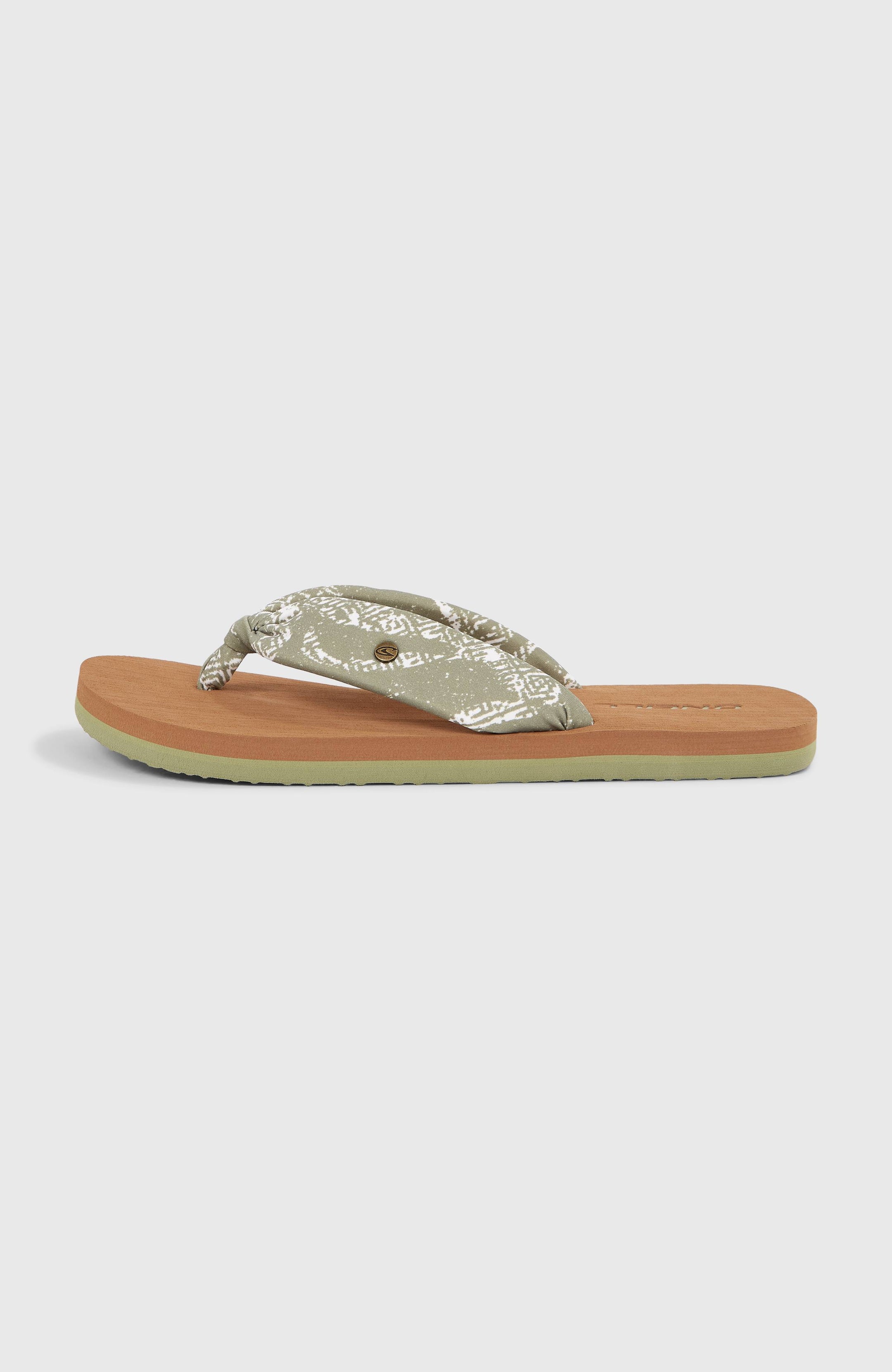 Ditsy Sun Sandals - Green Textured Jungle