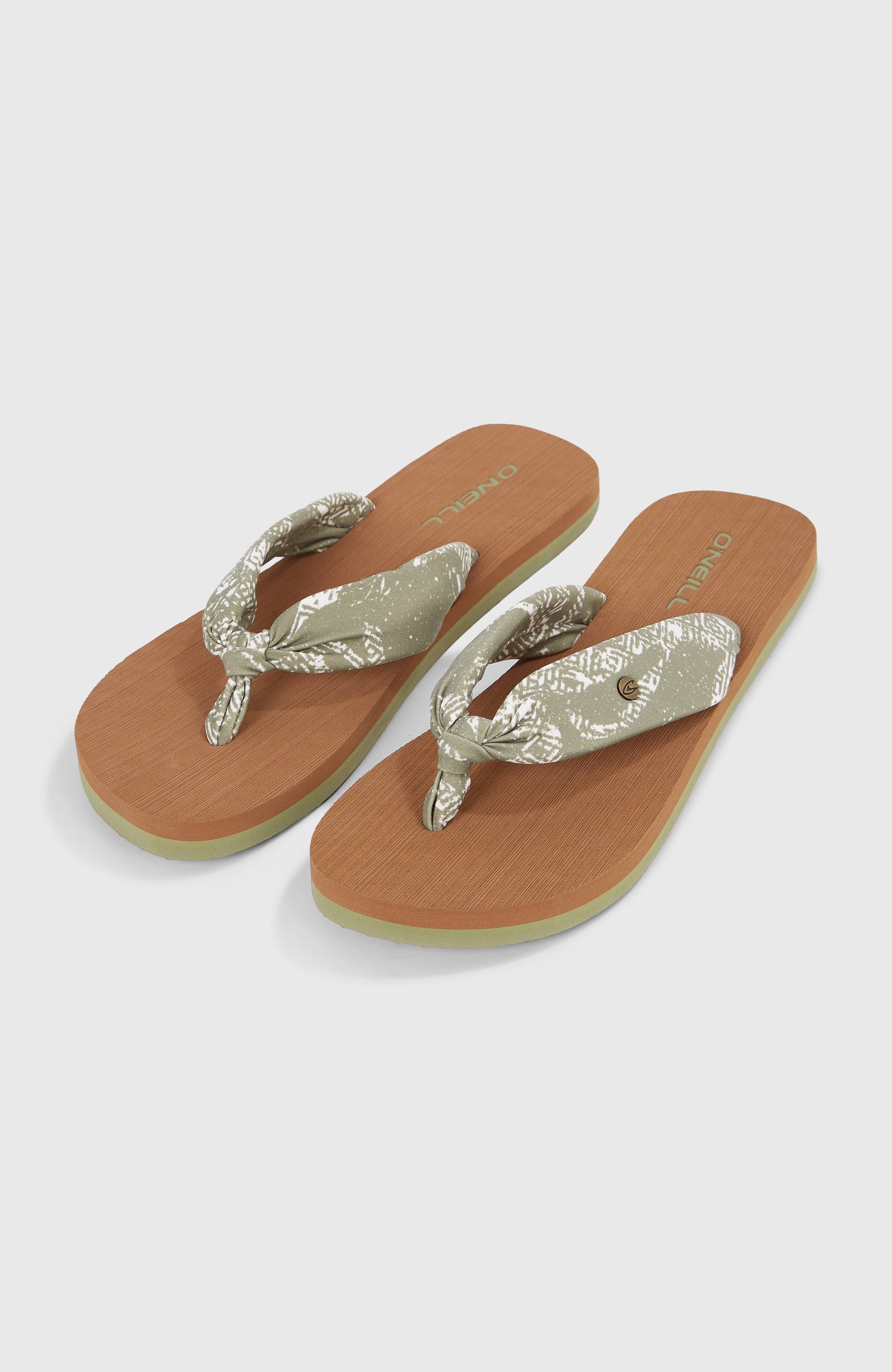 Ditsy Sun Sandals - Green Textured Jungle