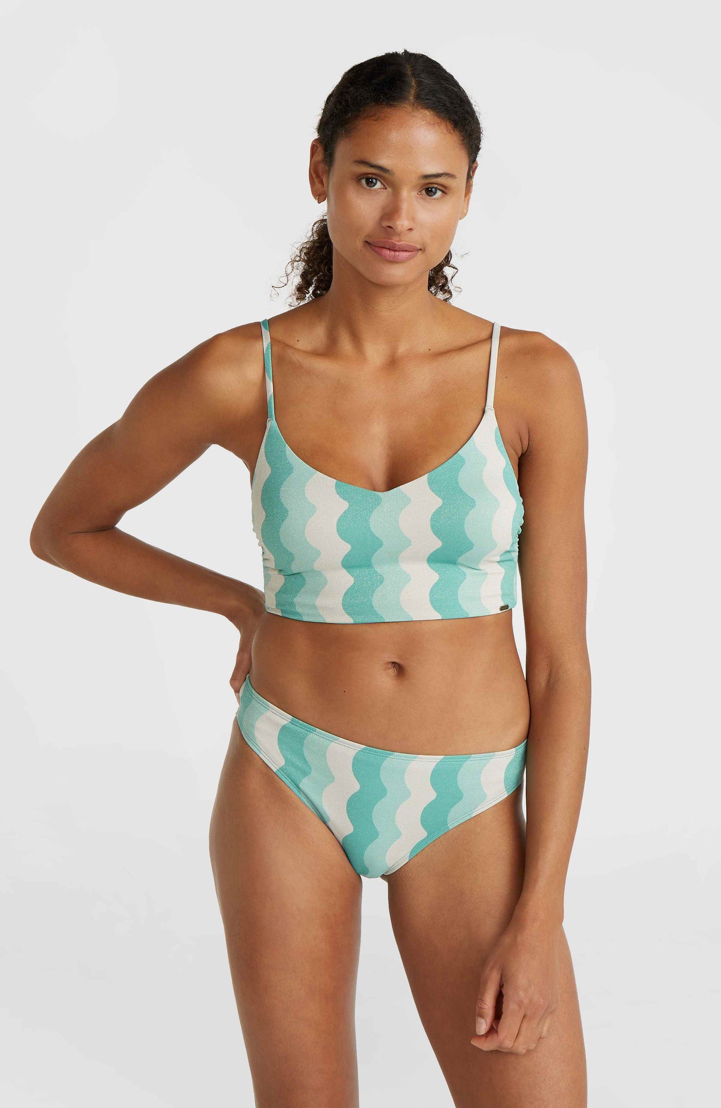 Onll Mid Rita Bikini Set - Blue Big Waves