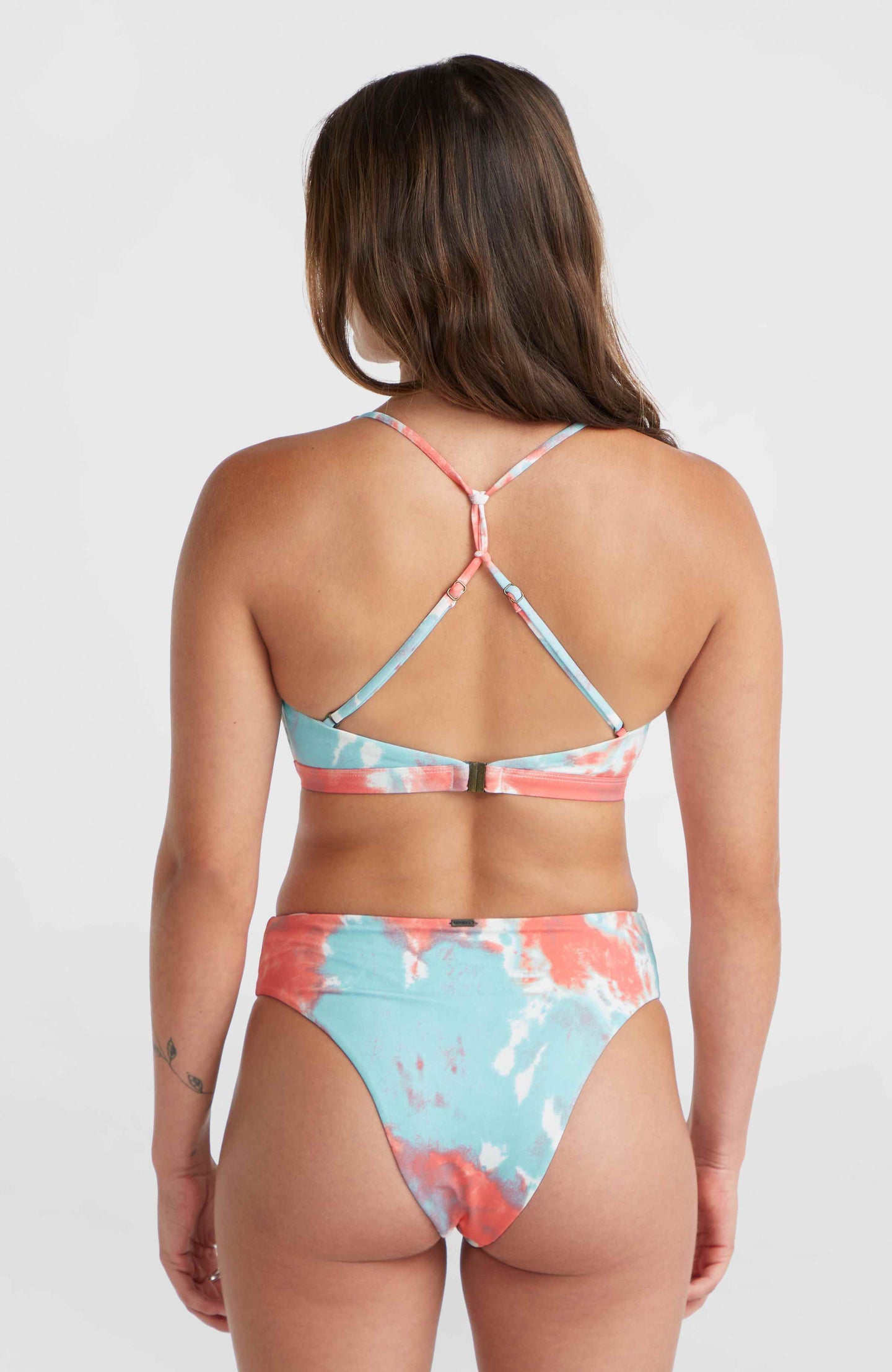 Lisala - New Love Wow Bikini Set - Pink Ice Cube Tie Dye