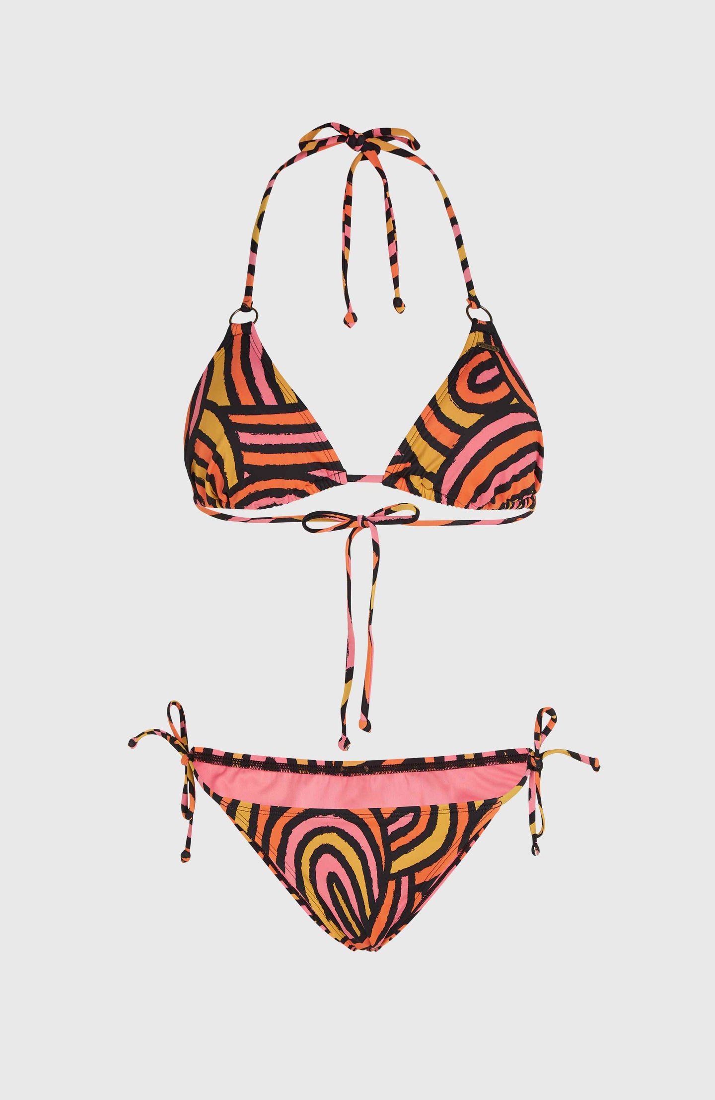 Capri - Bondey Bikini Set - Orange Rainbow Stripe