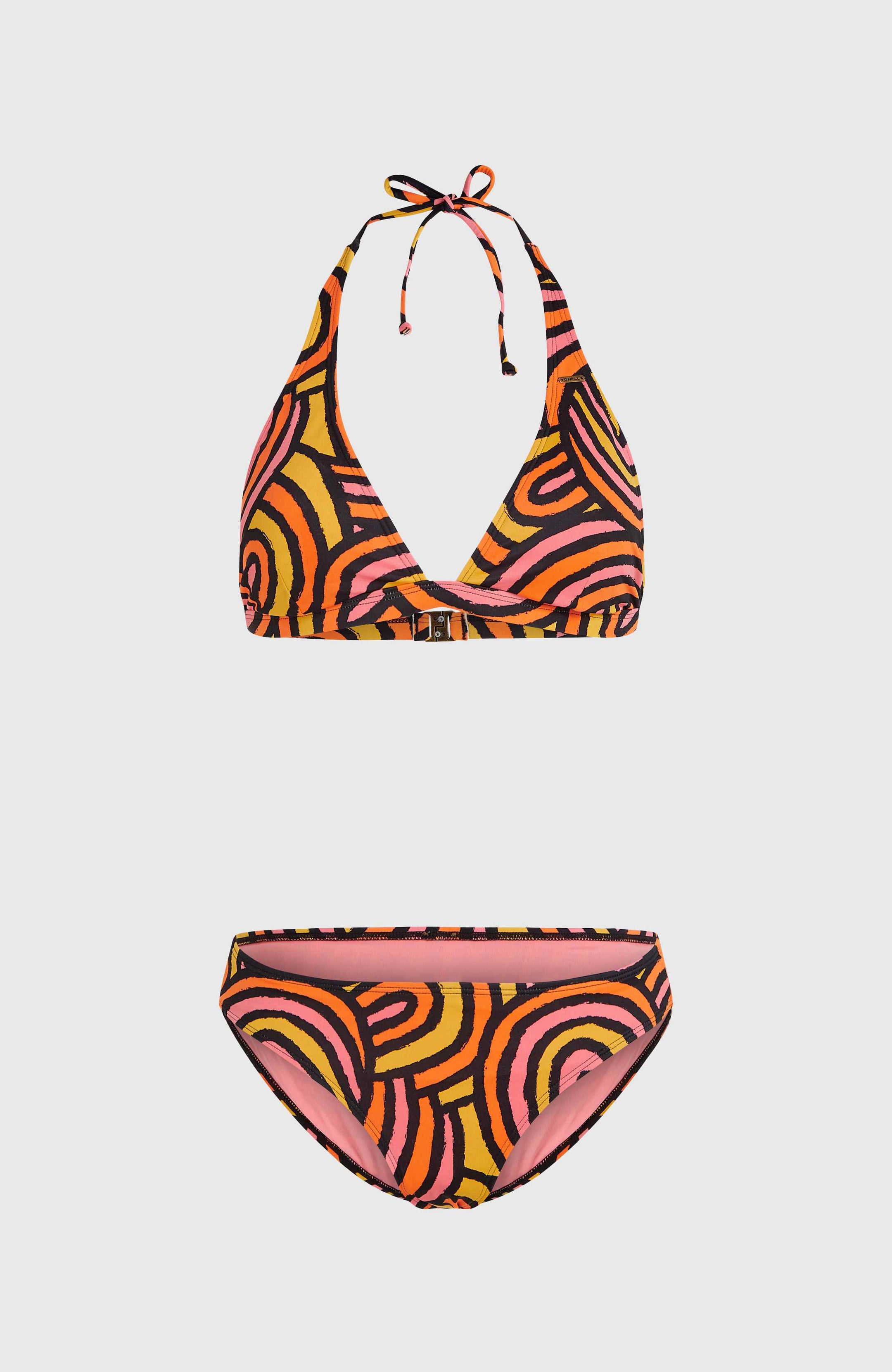 Marga - Rita Bikini Set - Orange Rainbow Stripe