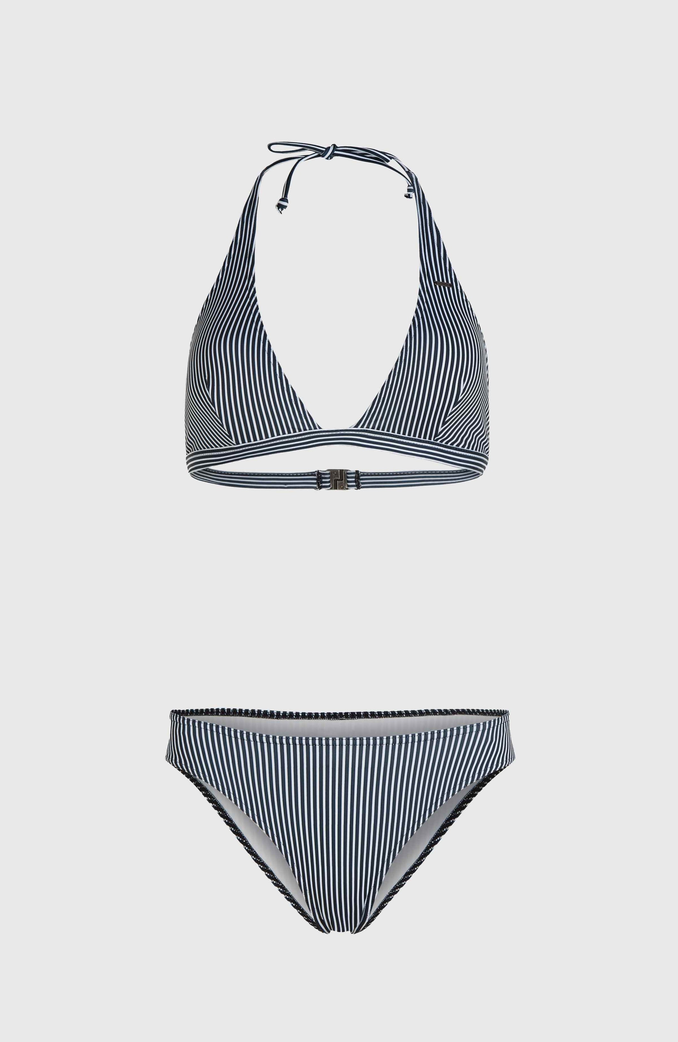Essentials Maria Cruz Bikini Set - Black Simple Stripe