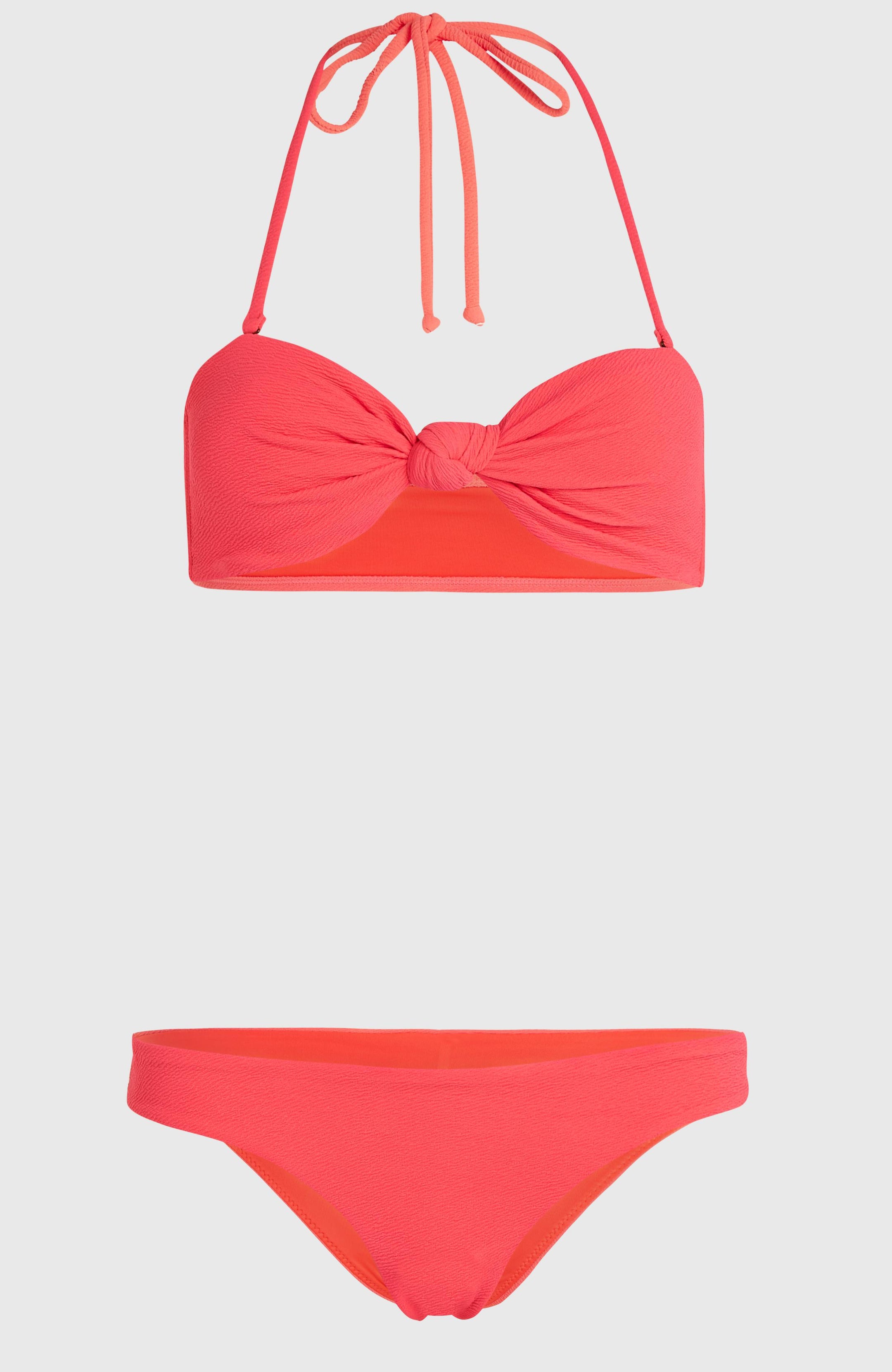 Knot Bandeau Matira Bikini Set - Pink Flamingo