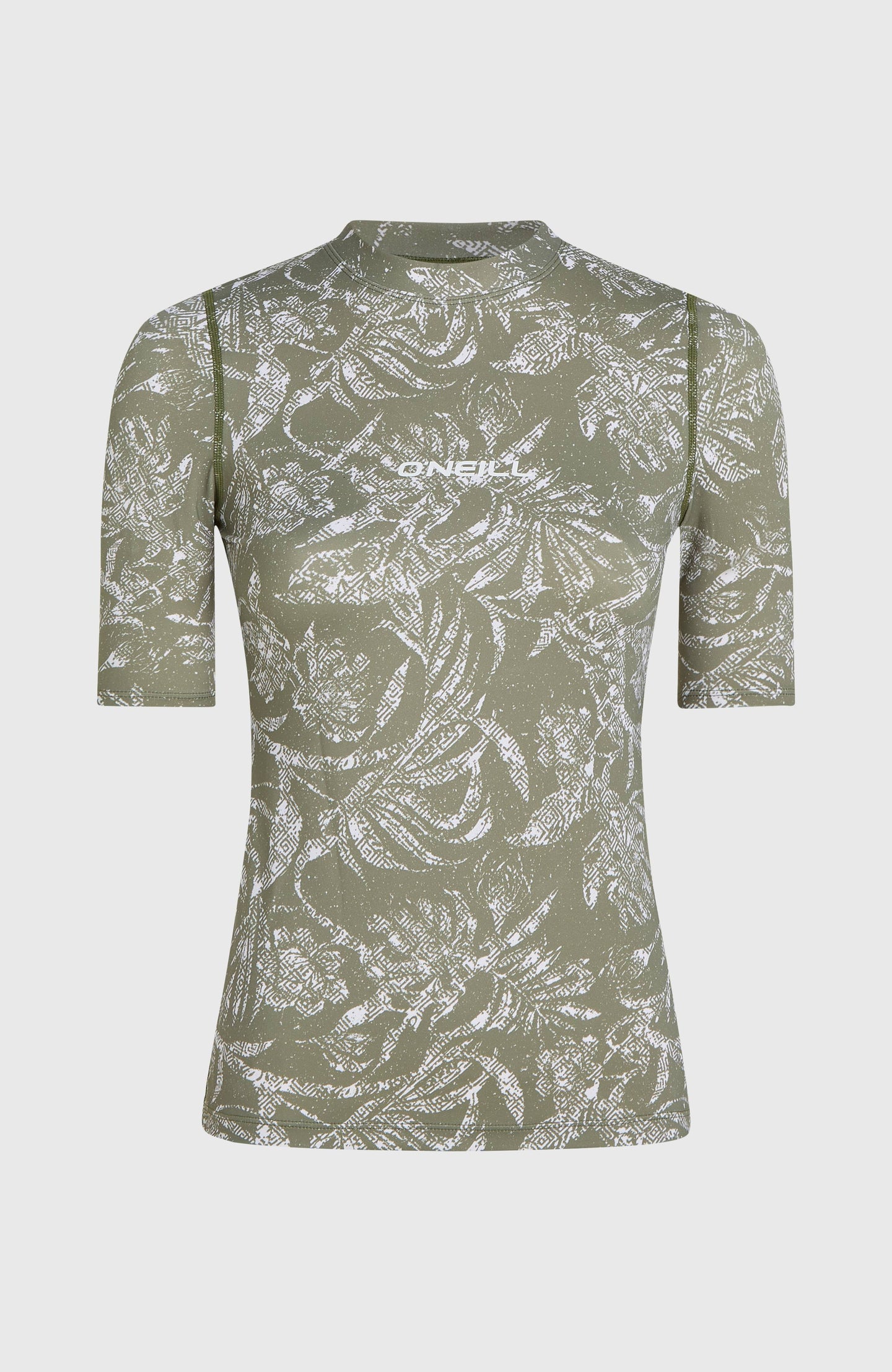 Essentials Skin S/Slv - Green Textured Jungle