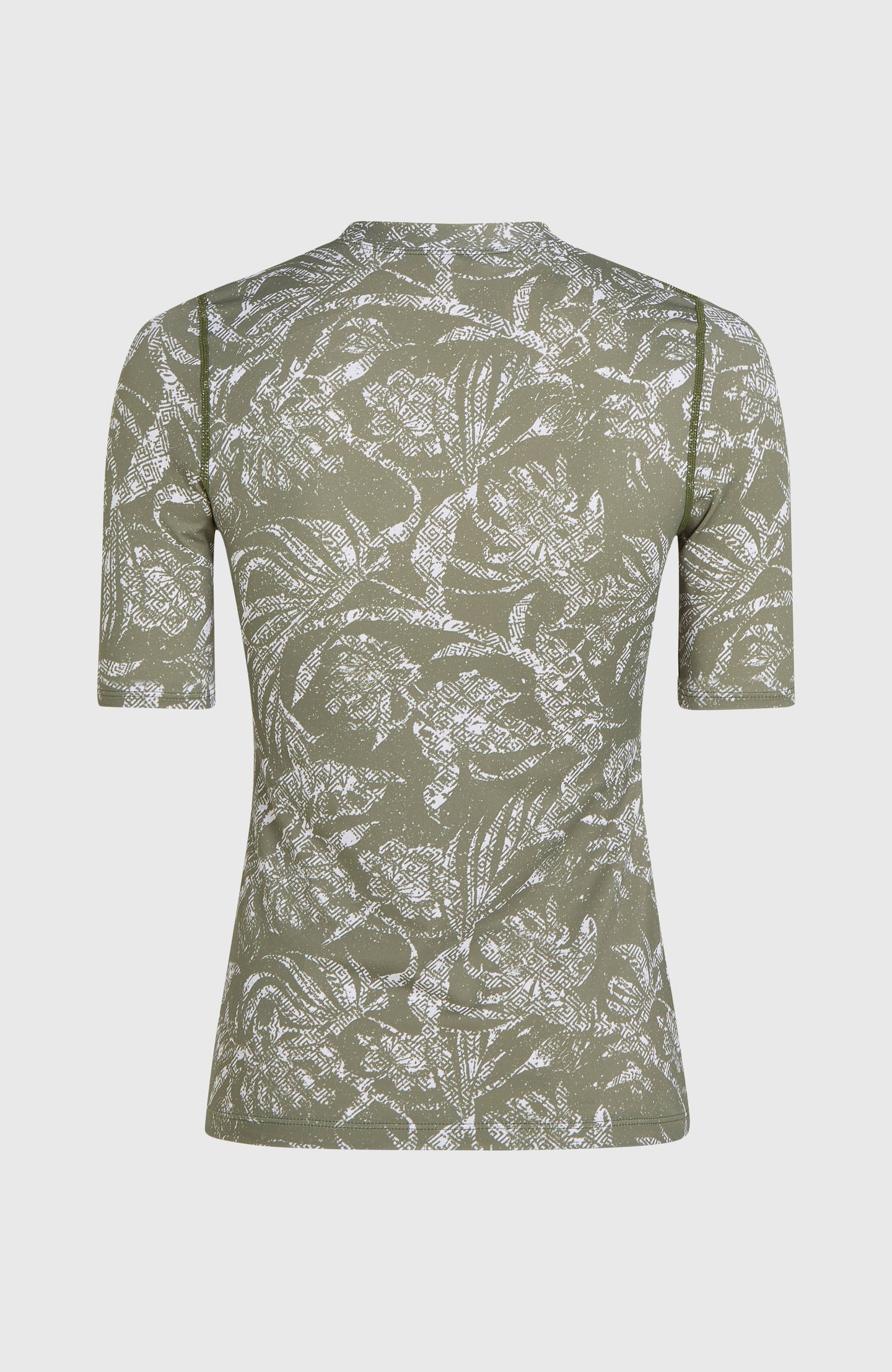 Essentials Skin S/Slv - Green Textured Jungle