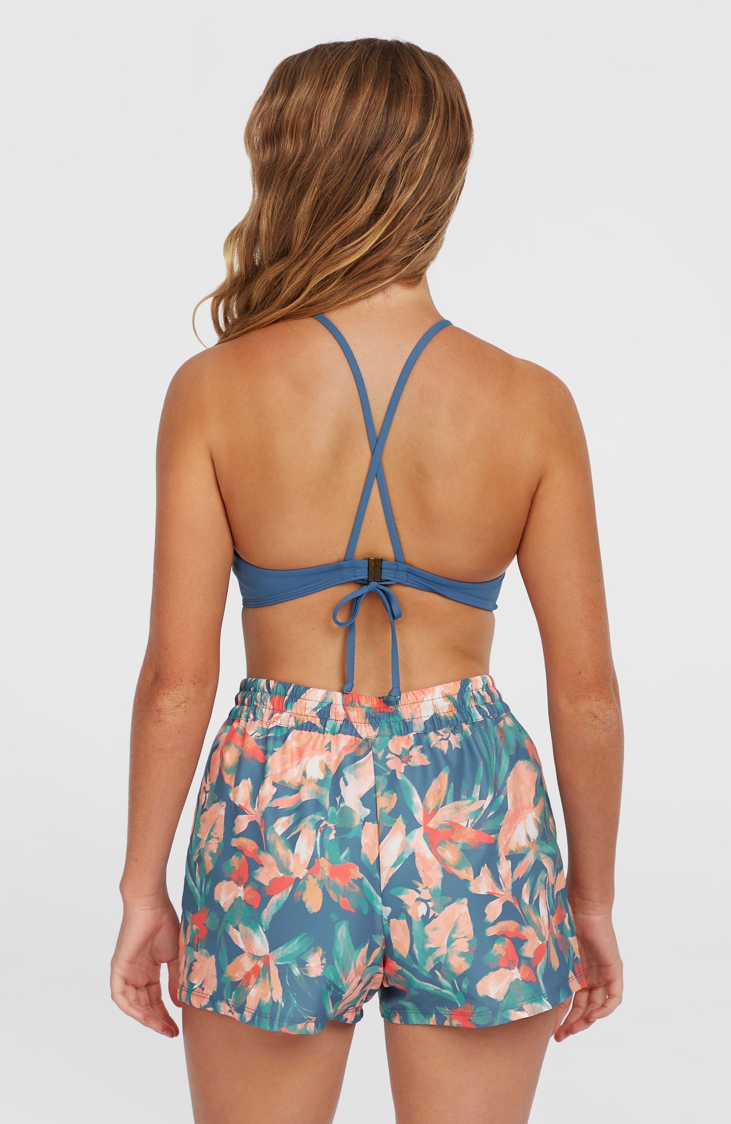 Essentials 12" Print Swimshorts - Blue Painted Tropics