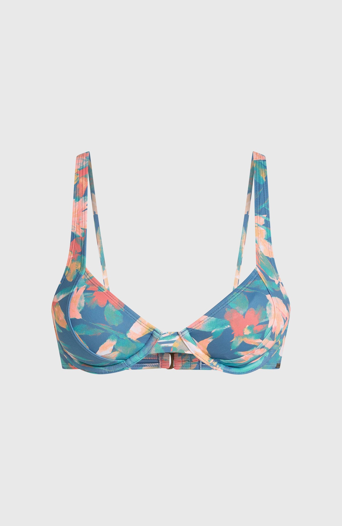 Elsie Underwire Top - Blue Painted Tropics