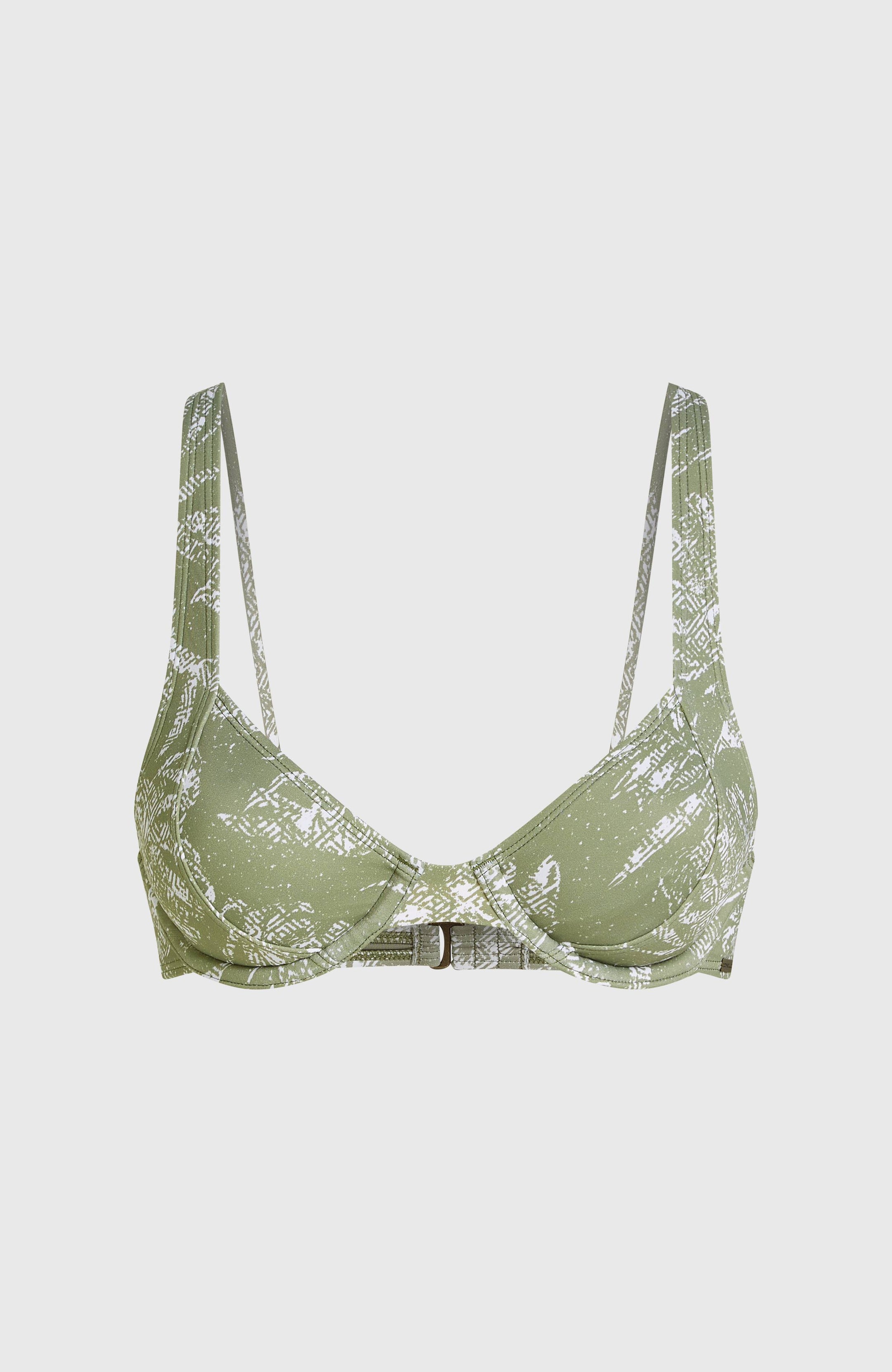 Elsie Underwire Top - Green Textured Jungle