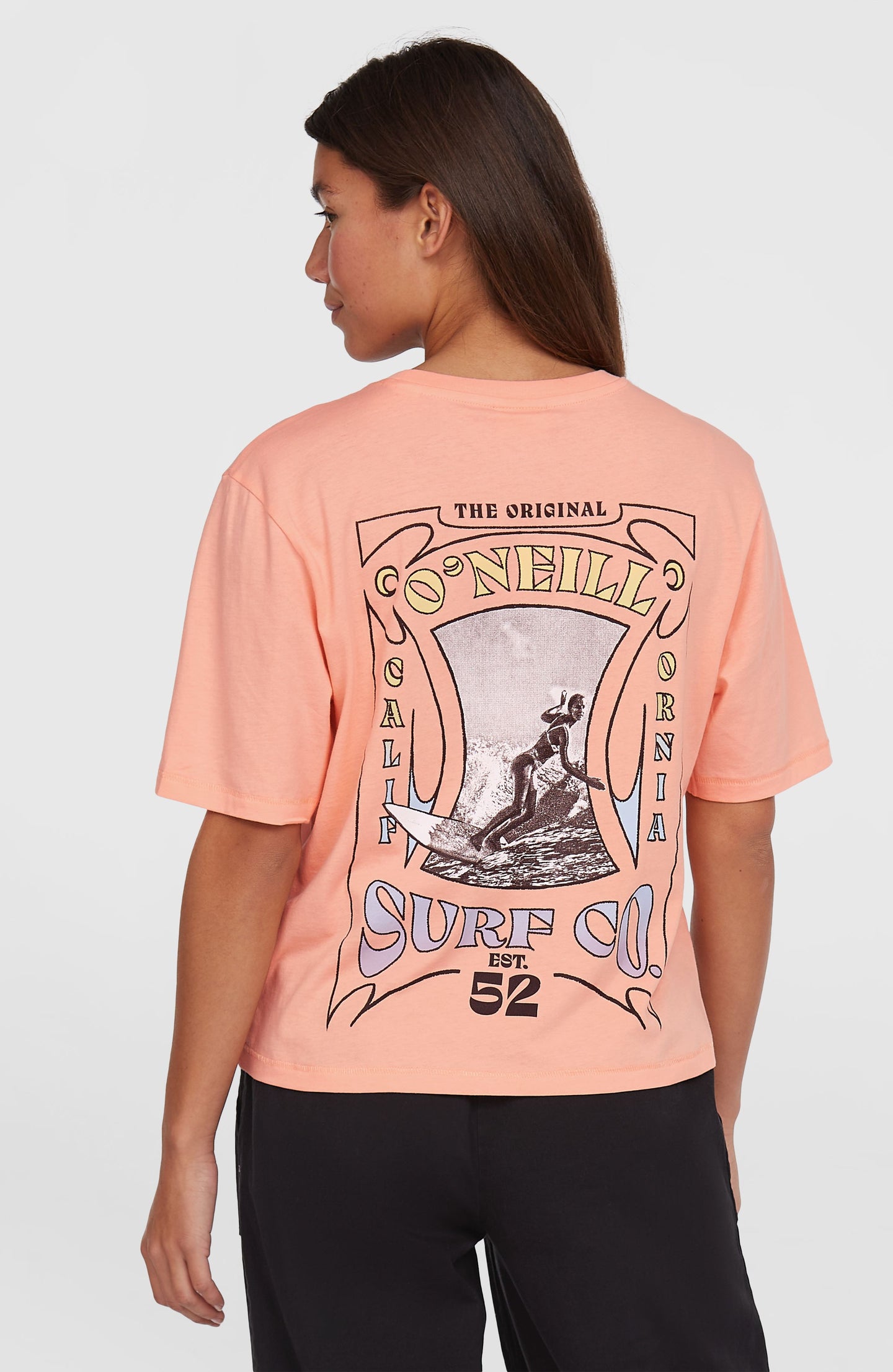 Summer Musthaves Back Print T-Shirt - Coral Pop