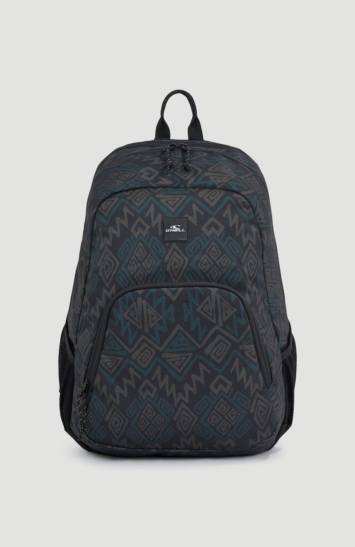 Wedge Backpack - Black Retro Ikat