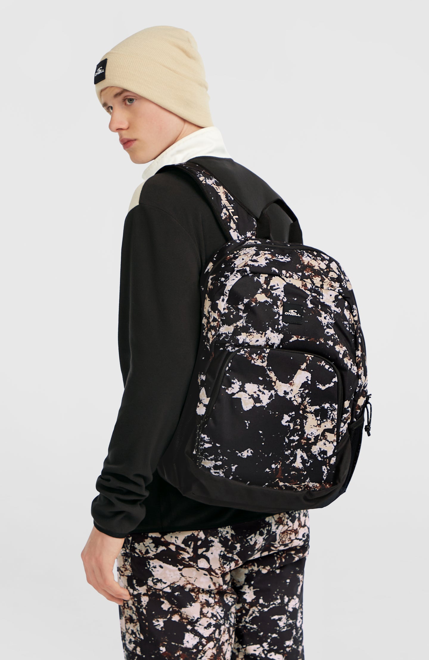 Wedge Backpack - Black/Beige Quarry