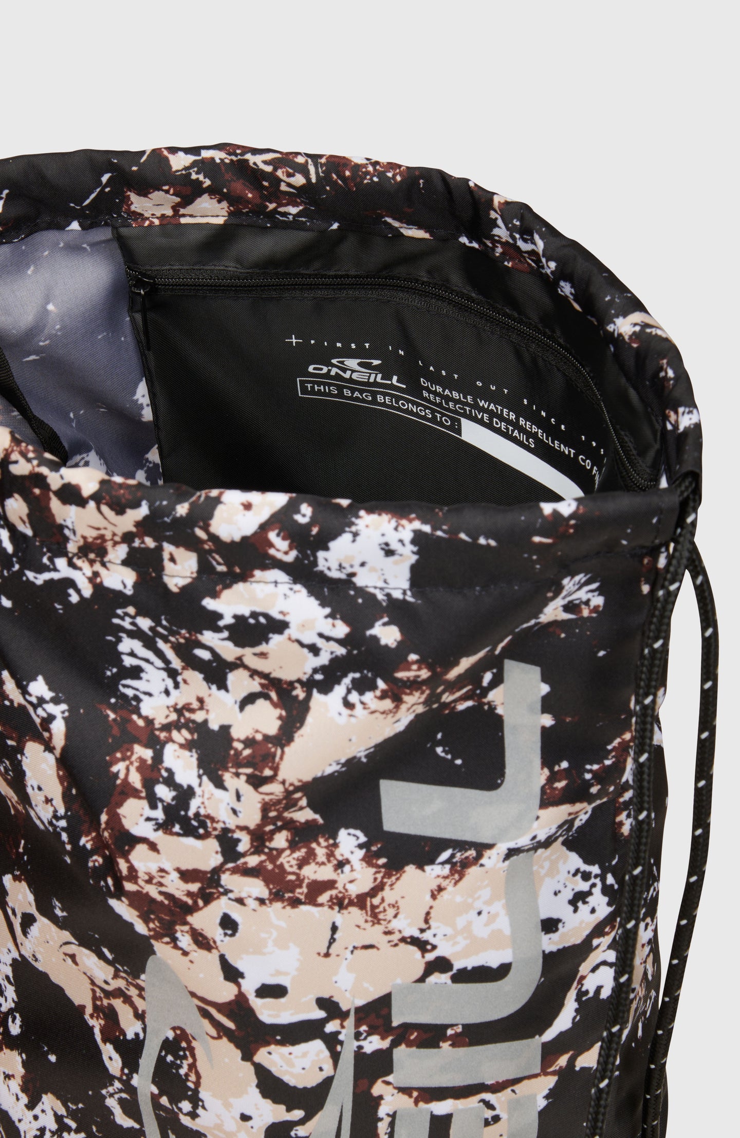 Gym Sack - Black/Beige Quarry