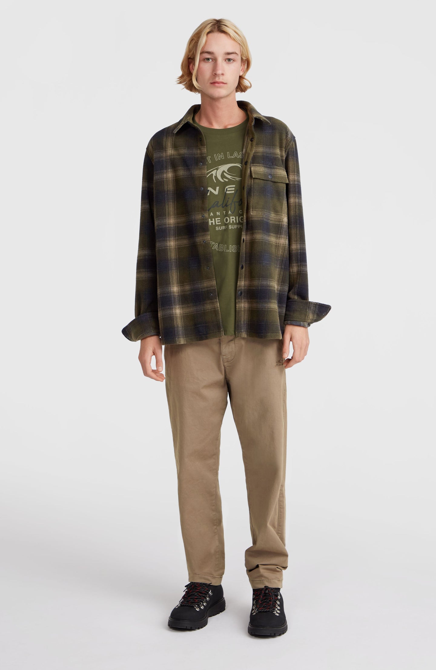 O'Neill Superfleece Shirt - Green Check Small