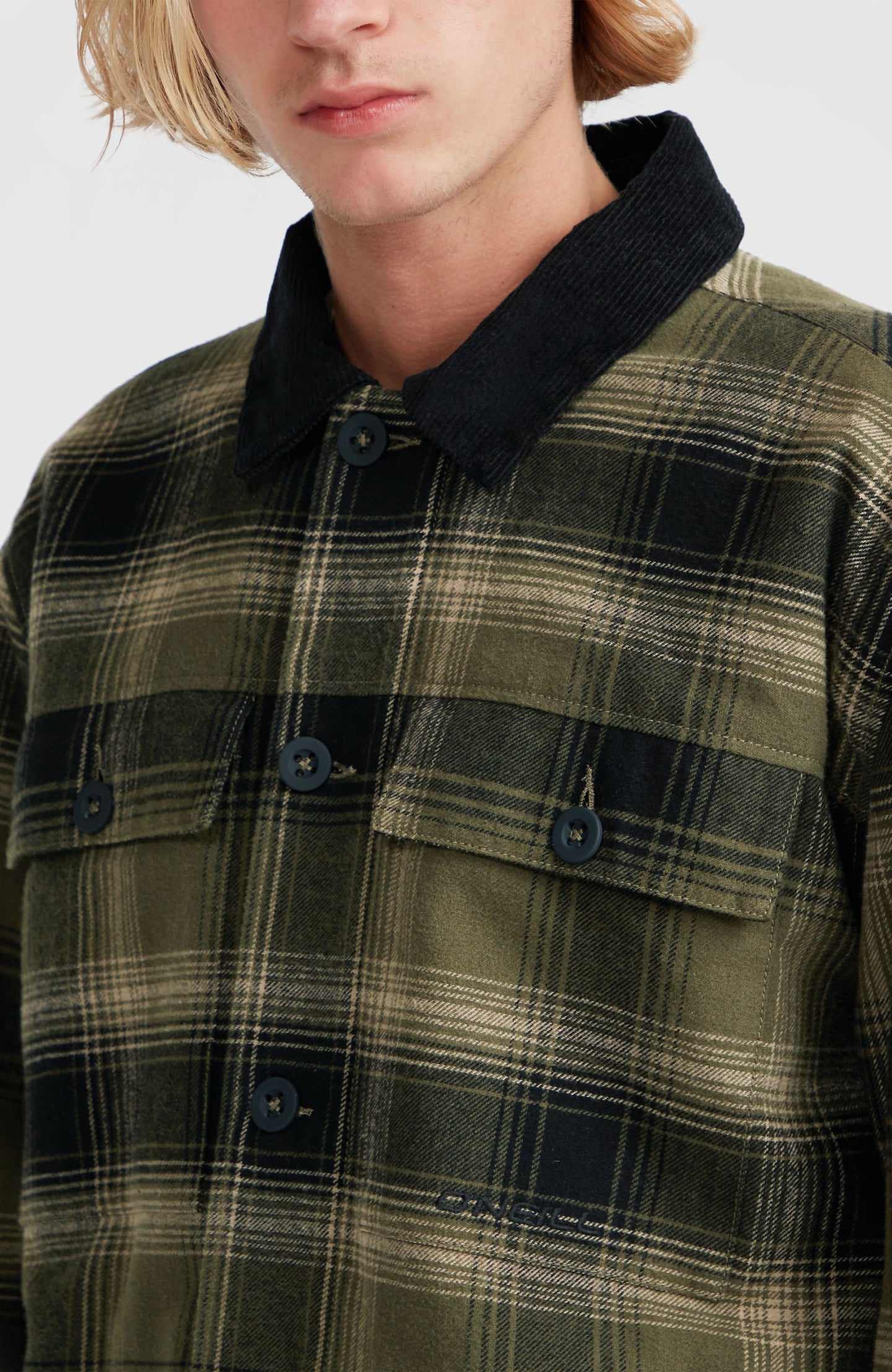 O'Neill Fleece Lined Jacket - Green Check Small