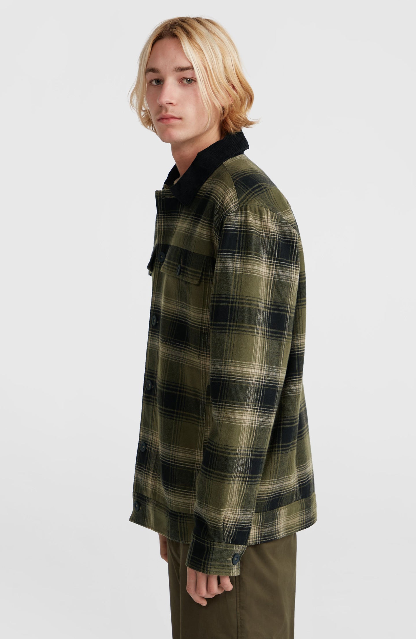 O'Neill Fleece Lined Jacket - Green Check Small