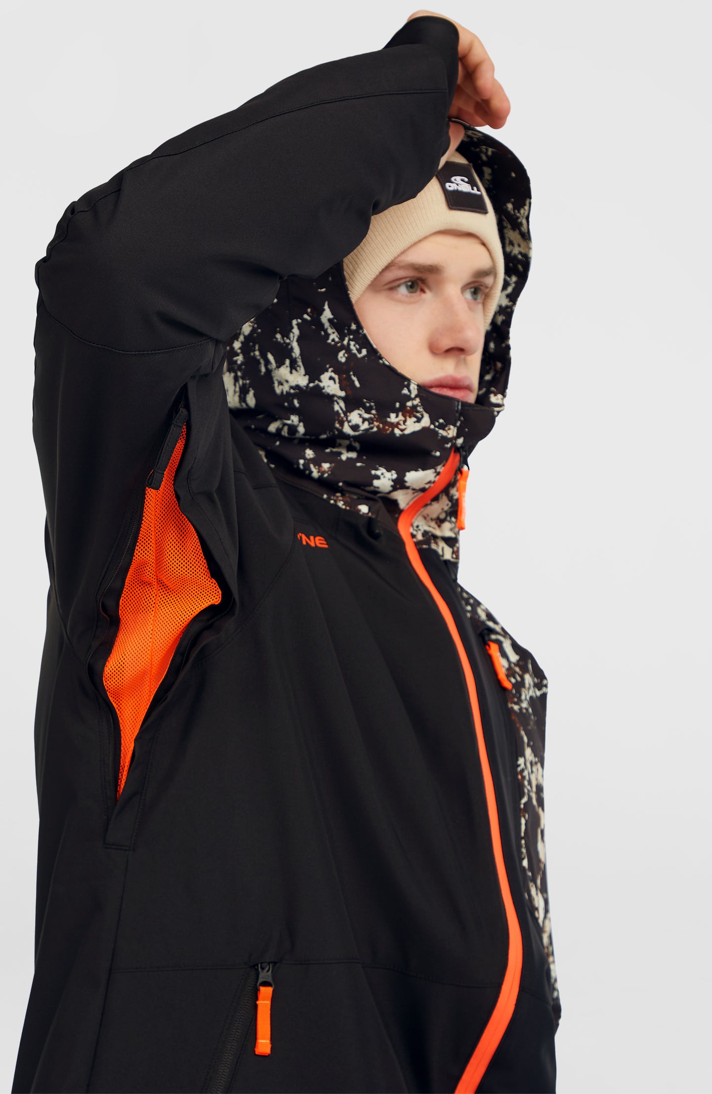 Fwc'Cruz Block Snow Jacket - Black/Beige Quarry