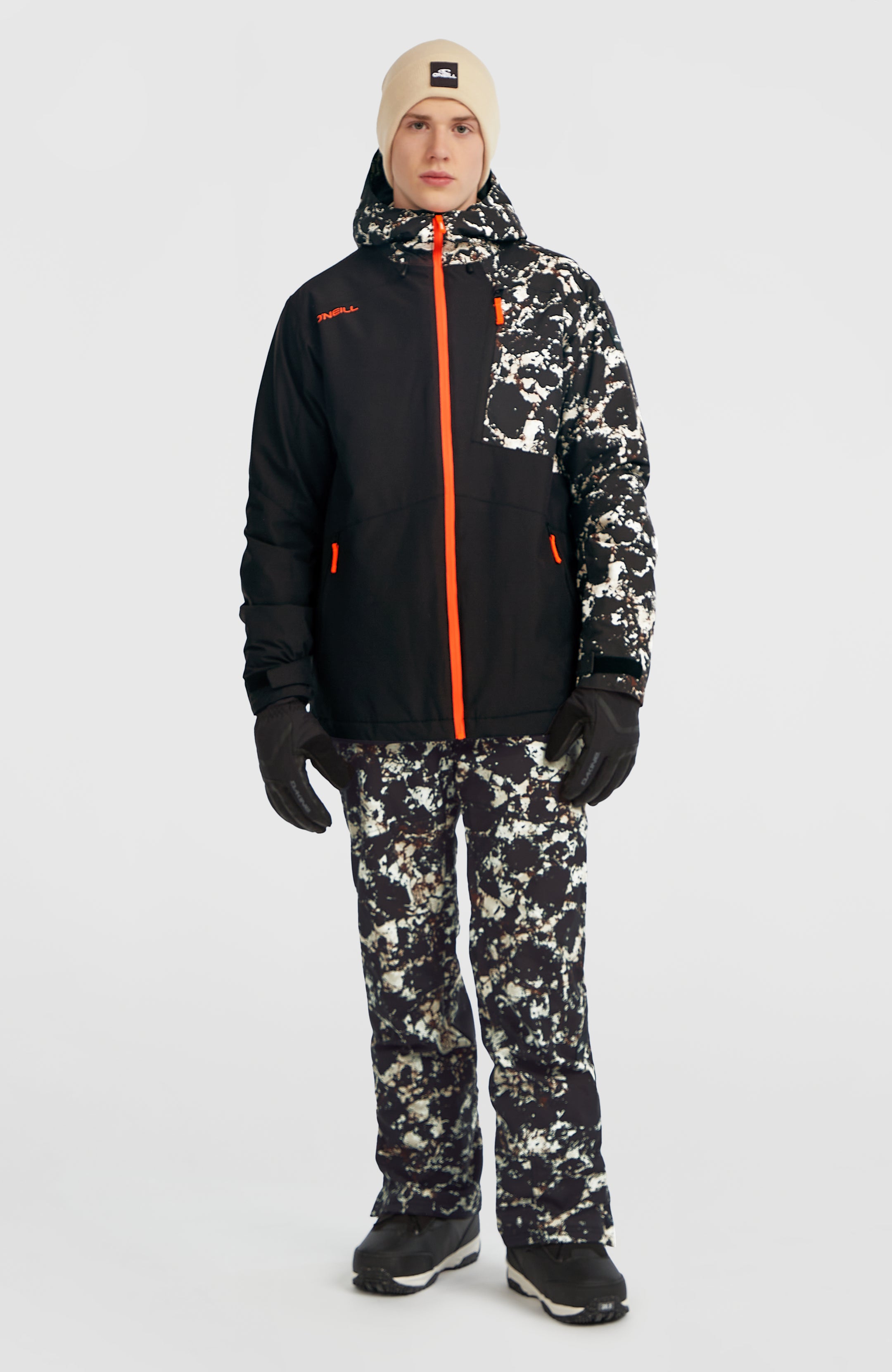 Fwc'Cruz Block Snow Jacket - Black/Beige Quarry