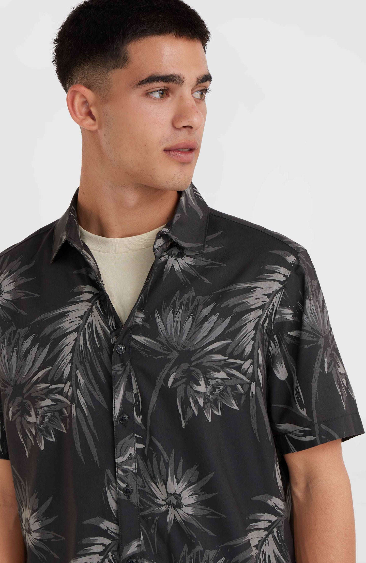 Mix & Match Floral Shirt - Black Tonal Tropican