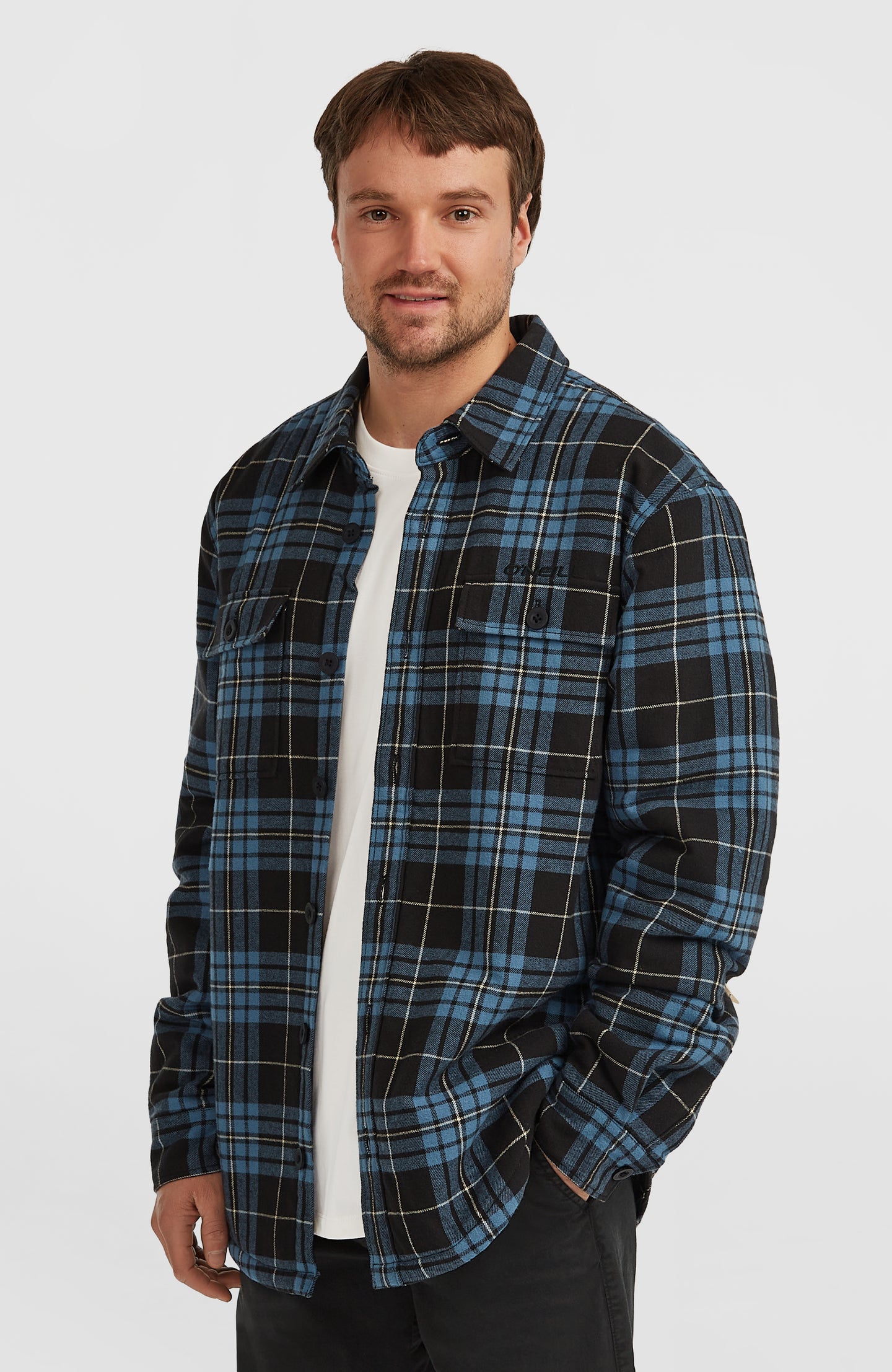O'Neill Must-Have Fleece Lined Shirt - Blue Flannel Check