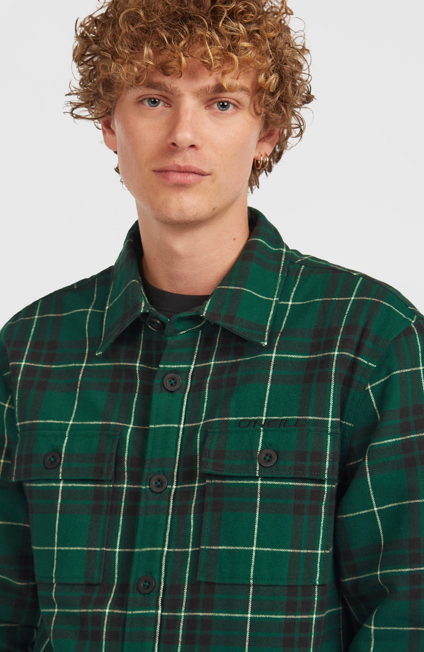 O'Neill Must-Have Fleece Lined Shirt - Green Flannel Check