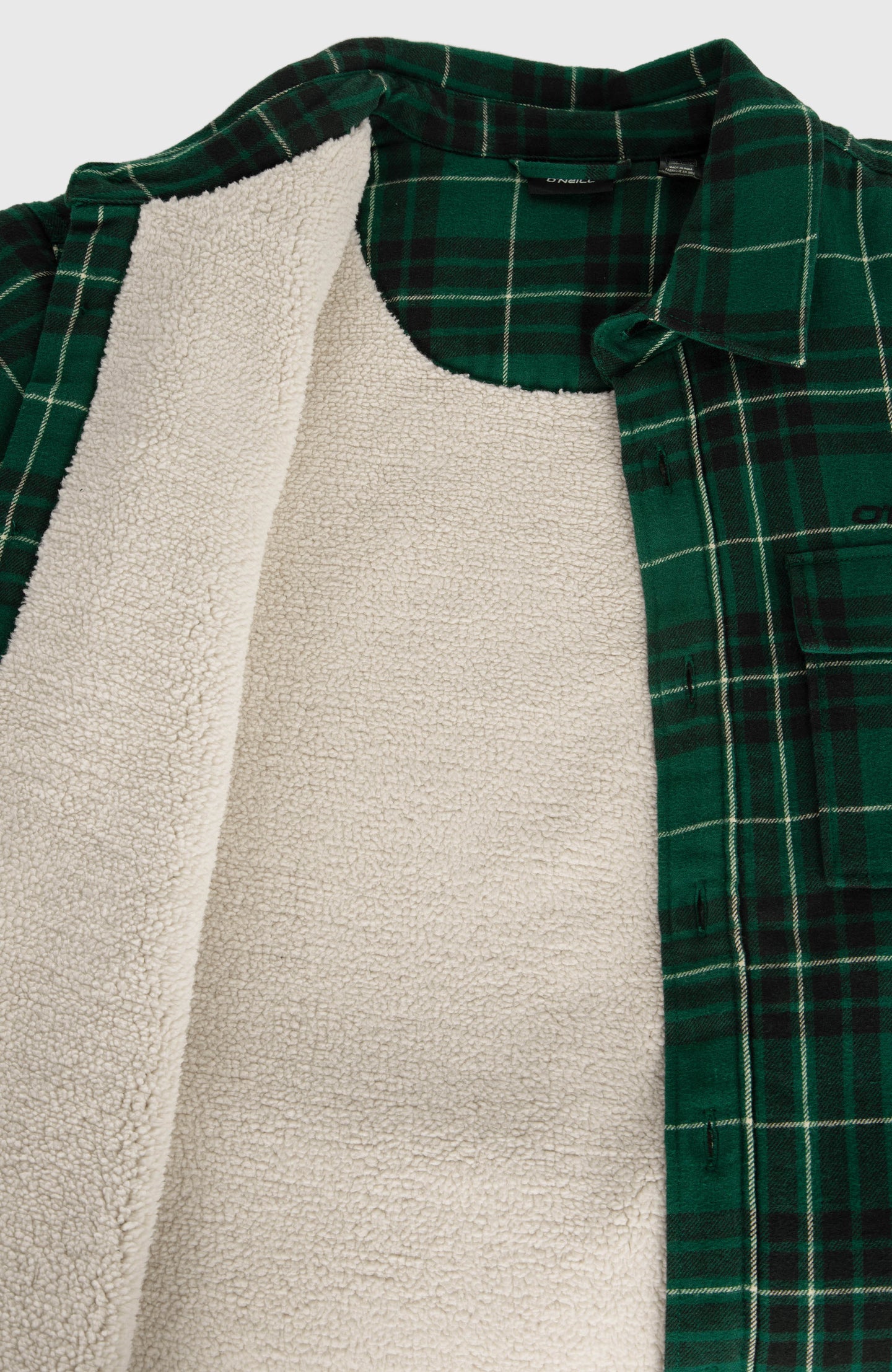 O'Neill Must-Have Fleece Lined Shirt - Green Flannel Check