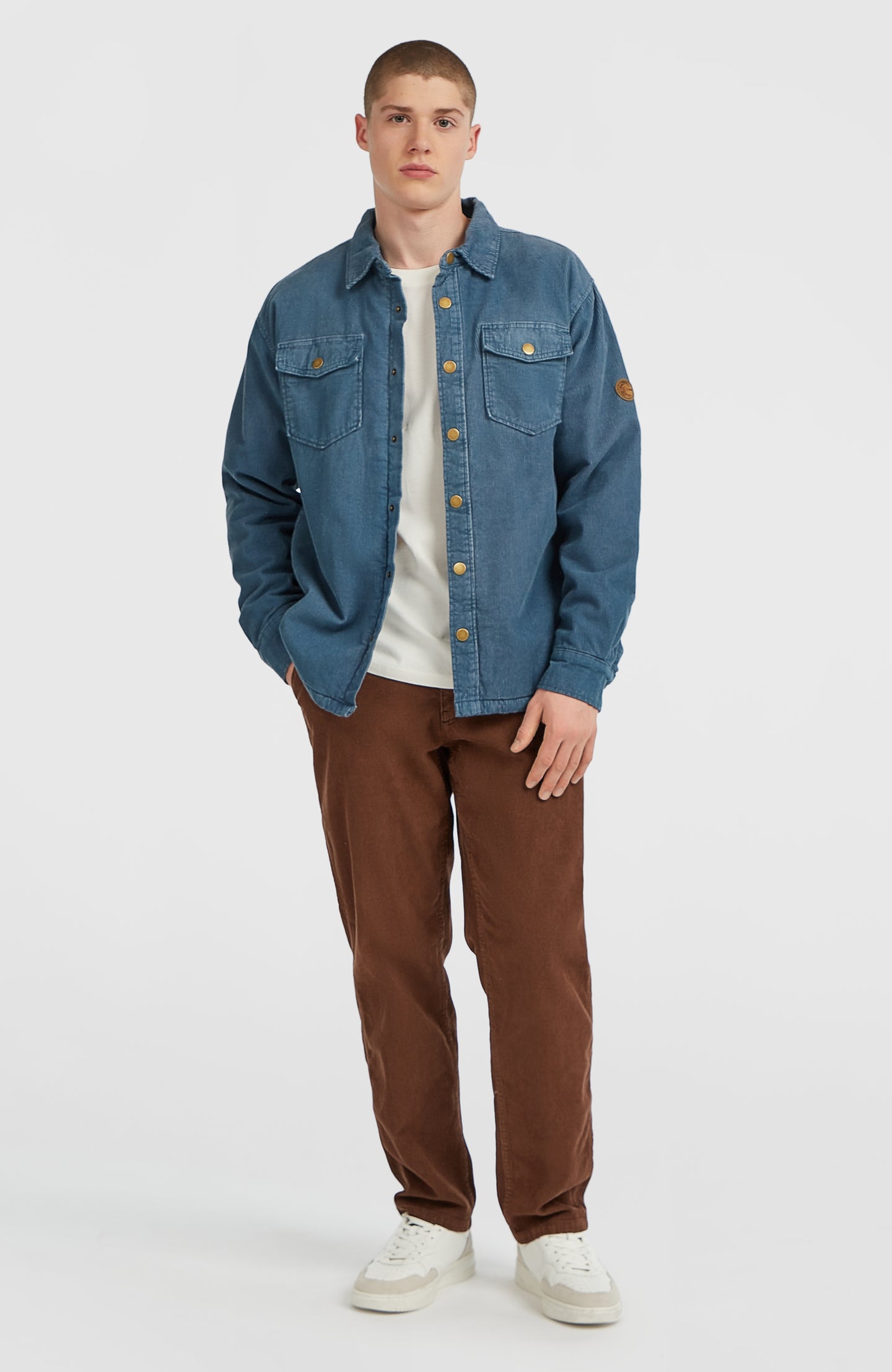 O'Riginals Corduroy Fleece Lined Overshirt - Mozart Blue