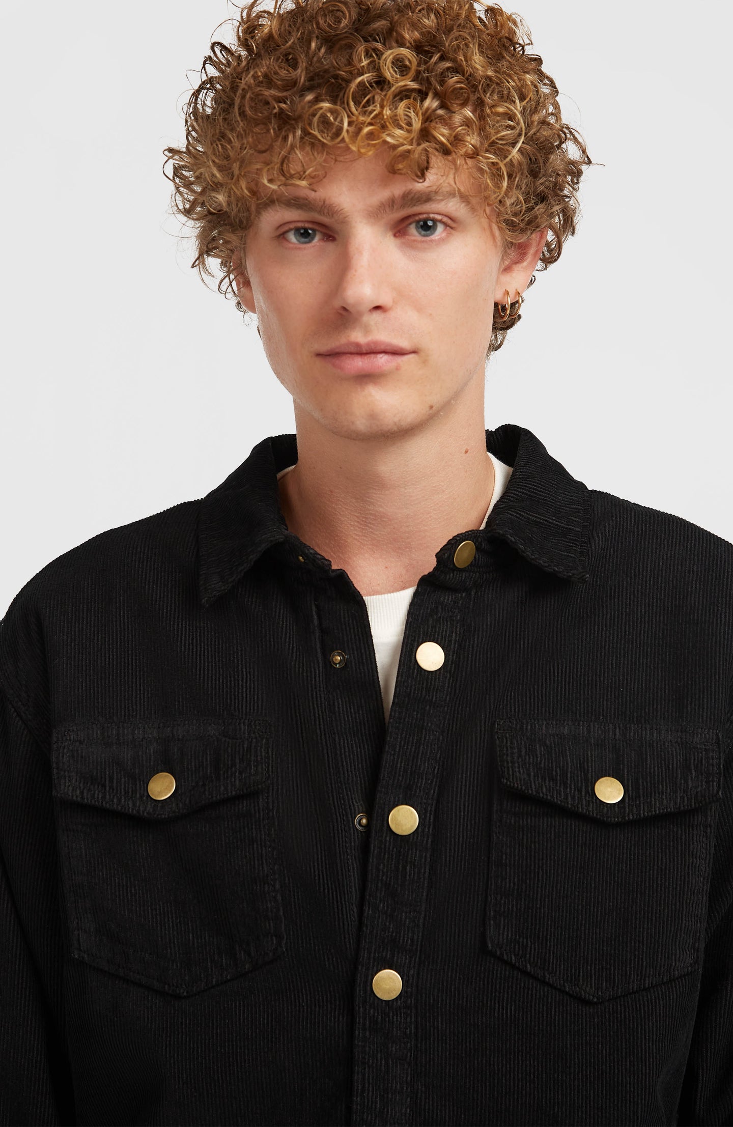 O'Riginals Corduroy Fleece Lined Overshirt - Black Out