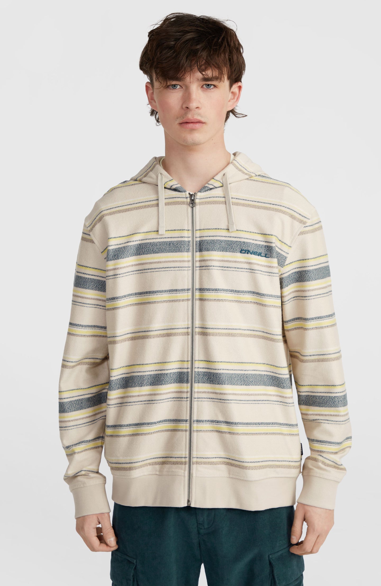 O'Neill Bavaro Fz Hoodie - Grey Vintage Stripe