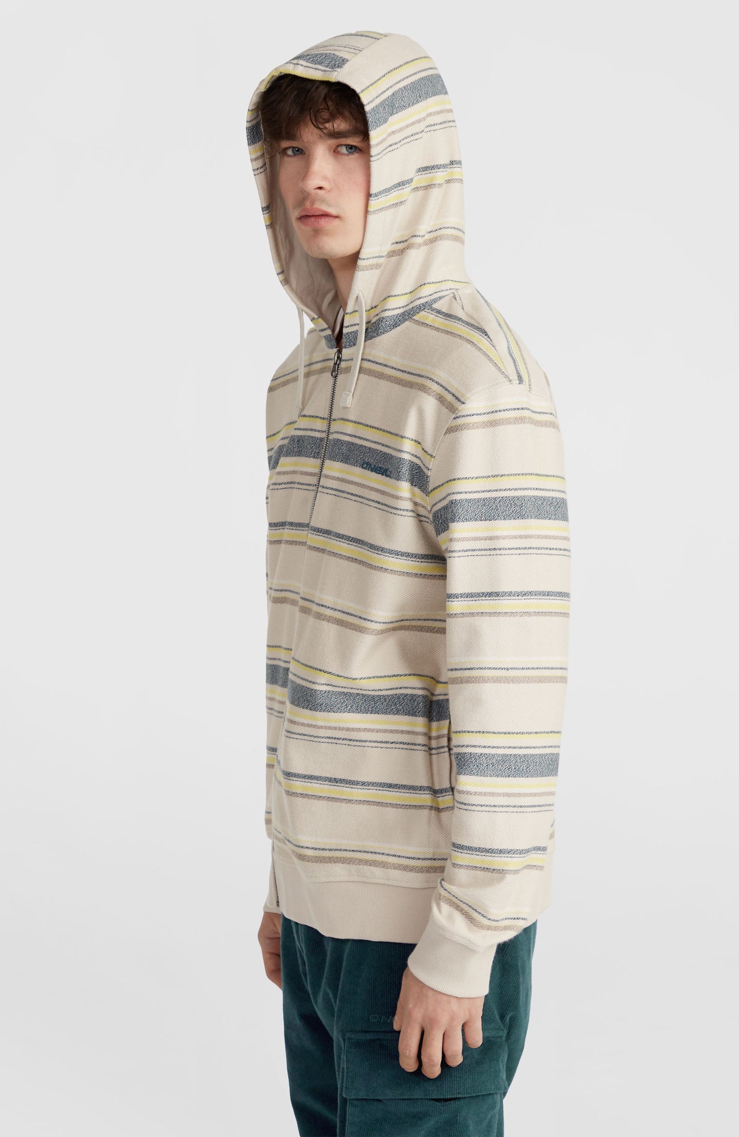 O'Neill Bavaro Fz Hoodie - Grey Vintage Stripe