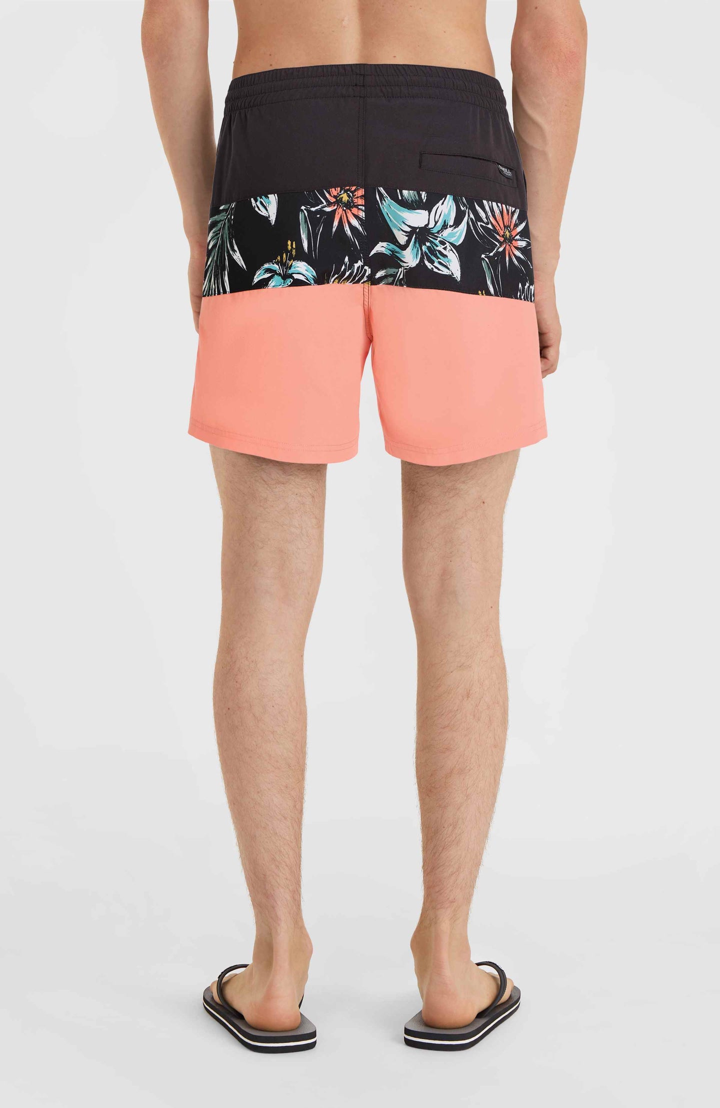 Mix & Match Cali Block 15'' Swim Shorts - Black Tropicana