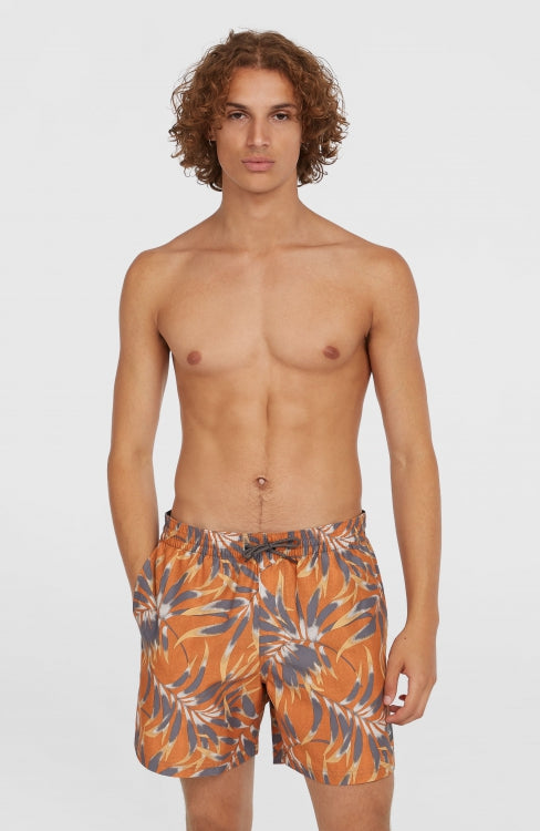 O'Neill Cali Floral 16'' Swimshorts - Orange Dipped Leaves