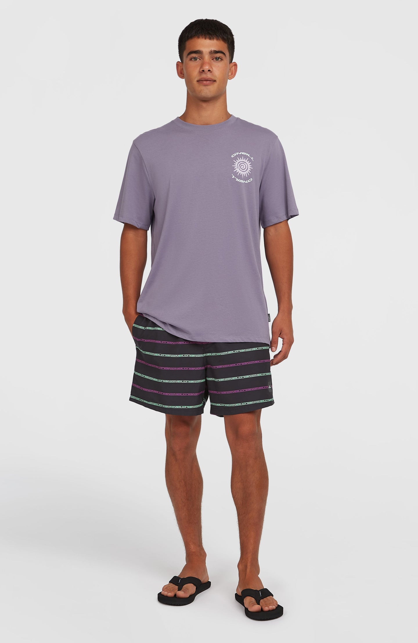 O'Neill Cali First 15'' Swimshorts - Black/Purple O'Neill Stripe
