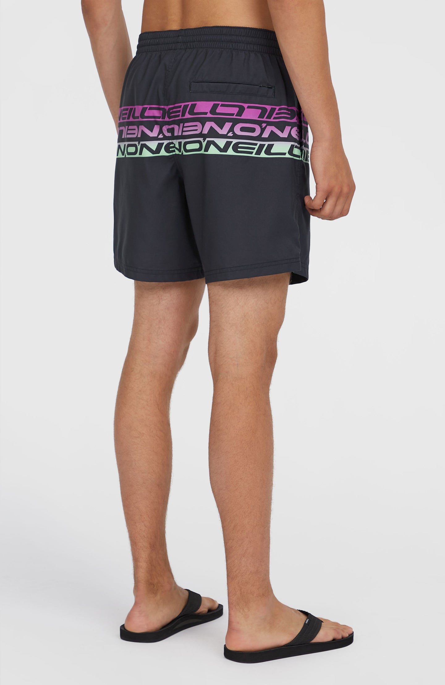 O'Neill Cali Stripe 16'' Swimshorts - Black/Purple Upside Down Clean