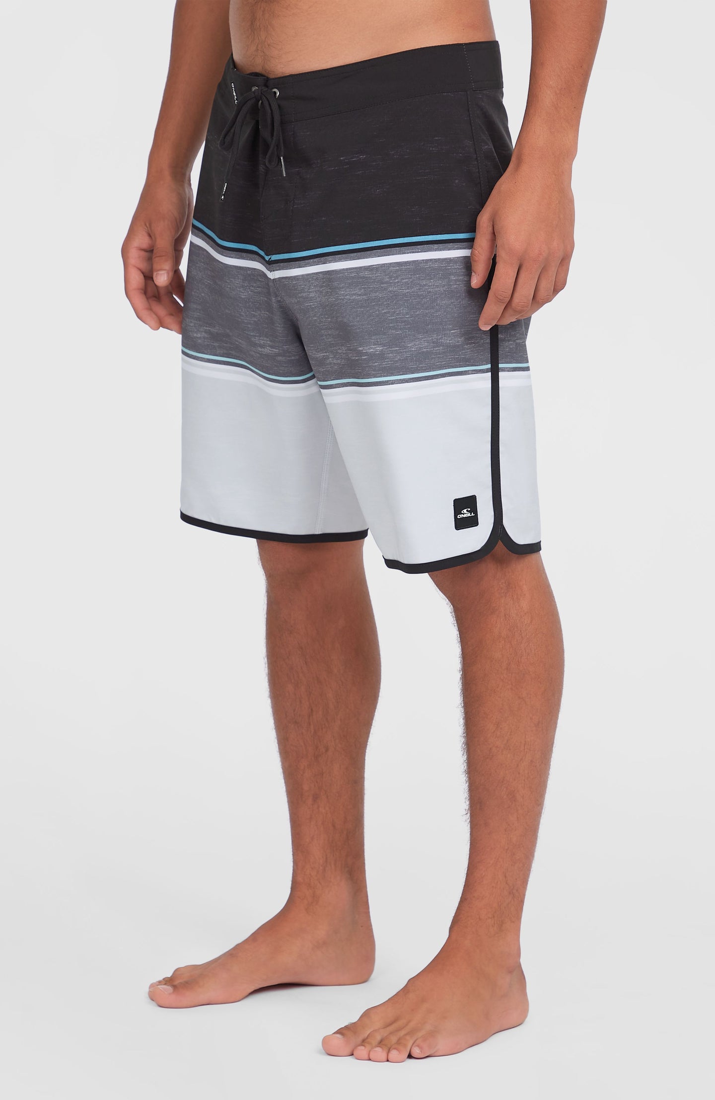 Lennox Scallop 19" Boardshorts - Black Out Colour Block