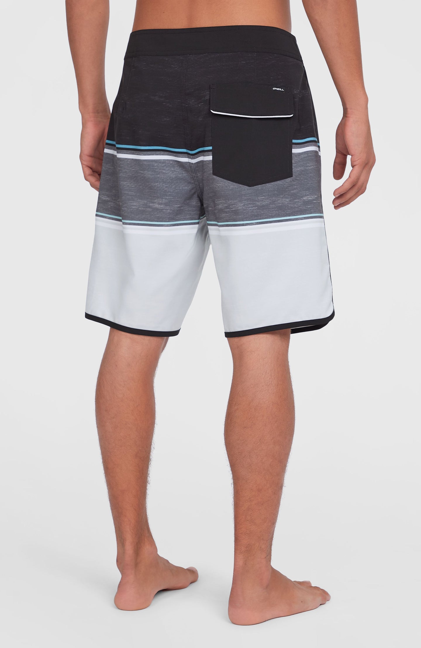 Lennox Scallop 19" Boardshorts - Black Out Colour Block