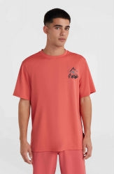 O’Neill Hybrid Logo Polygiene T-Shirt - Red Orcher