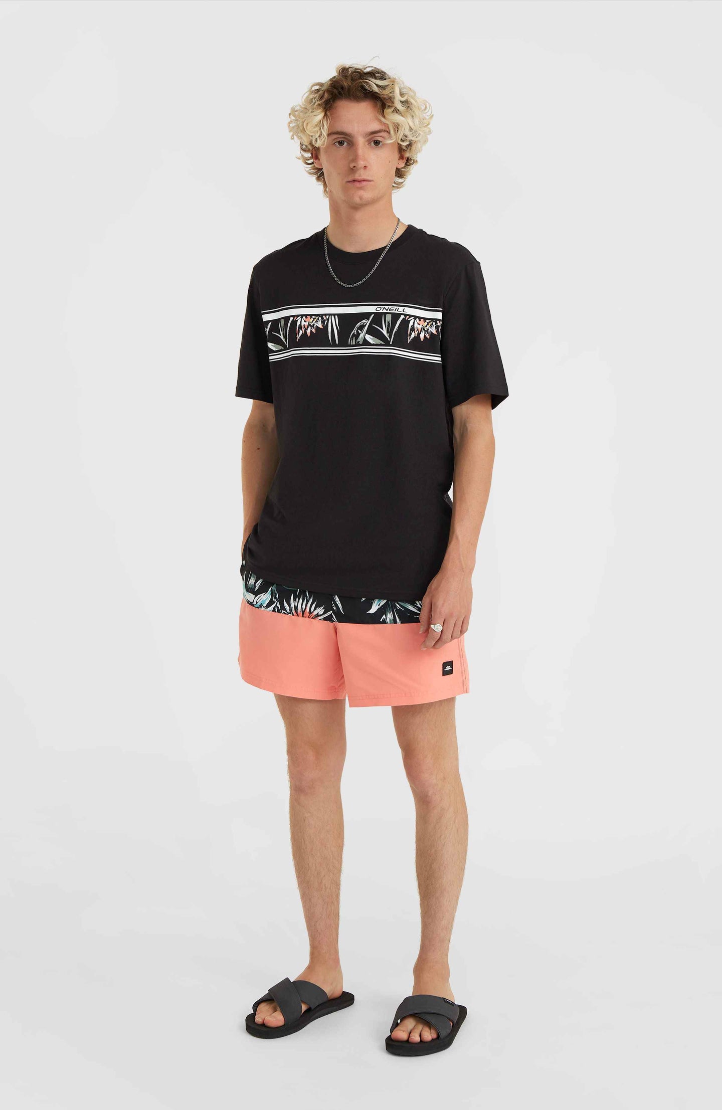 Mix & Match Floral Graphic T-Shirt - Black Out