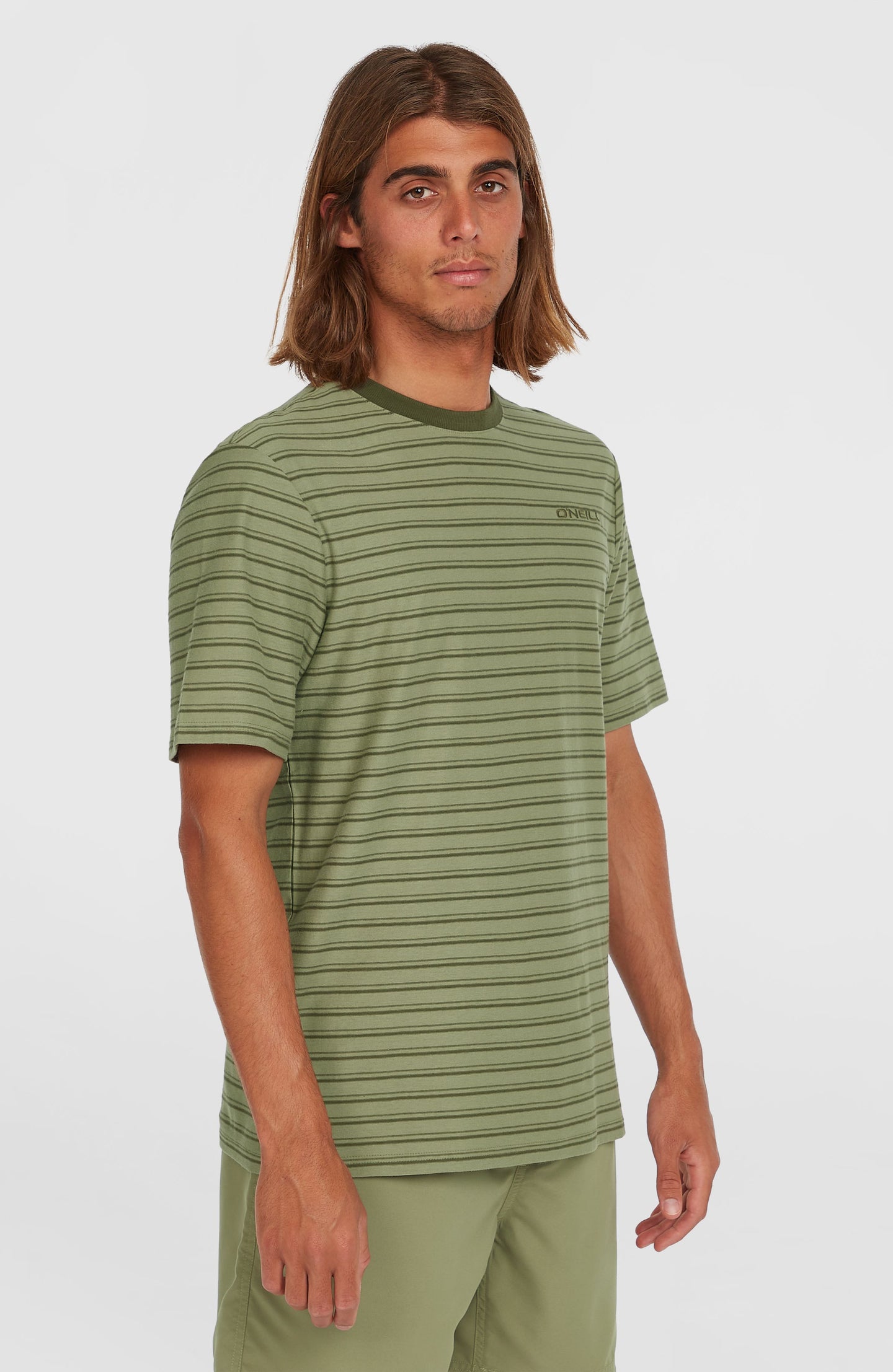 O'Neill Yarn Stripe T-Shirt - Green Cali Tee Stripe